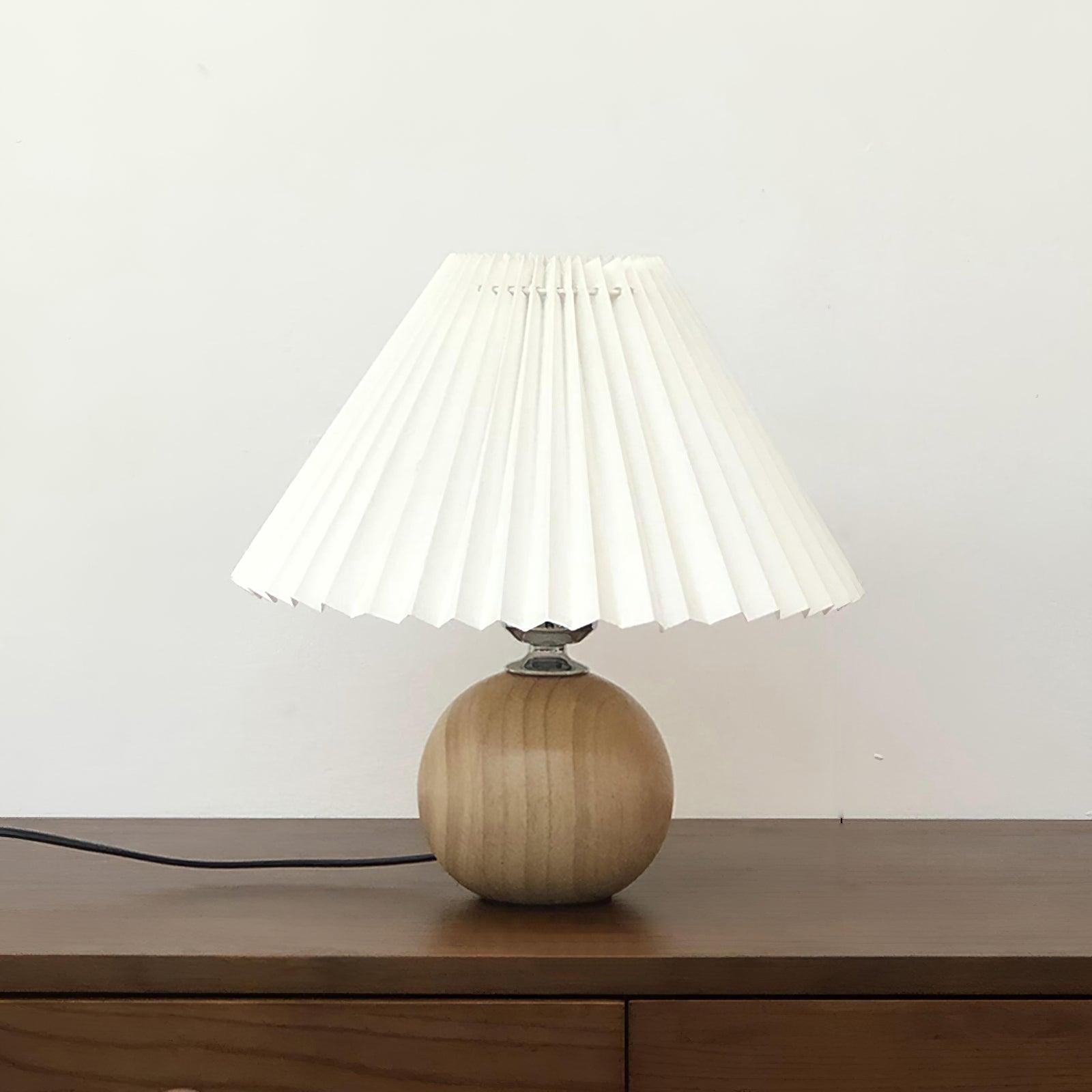 Wooden Pleated Table Lamp - Blowlighting