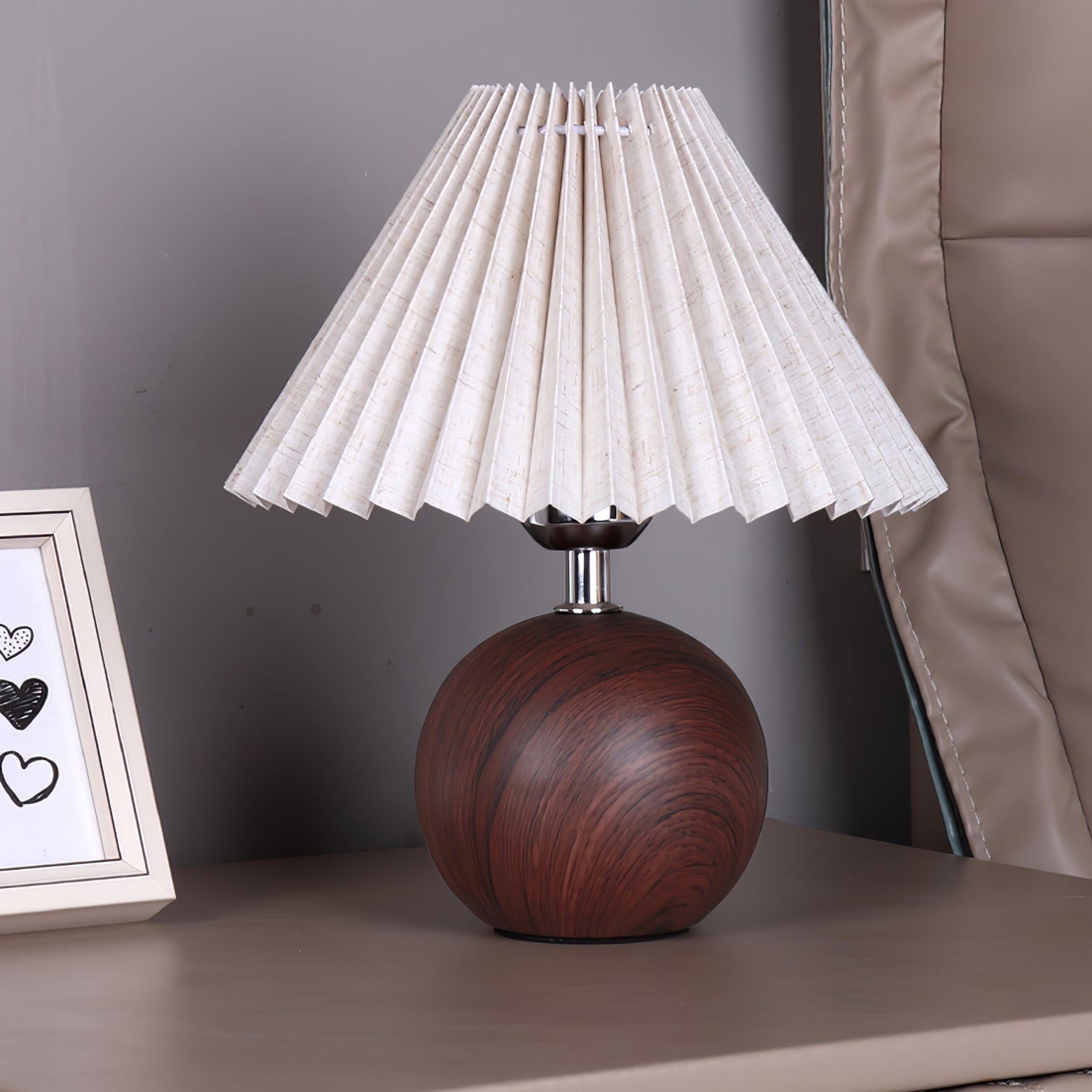 Wooden Pleated Table Lamp - Blowlighting