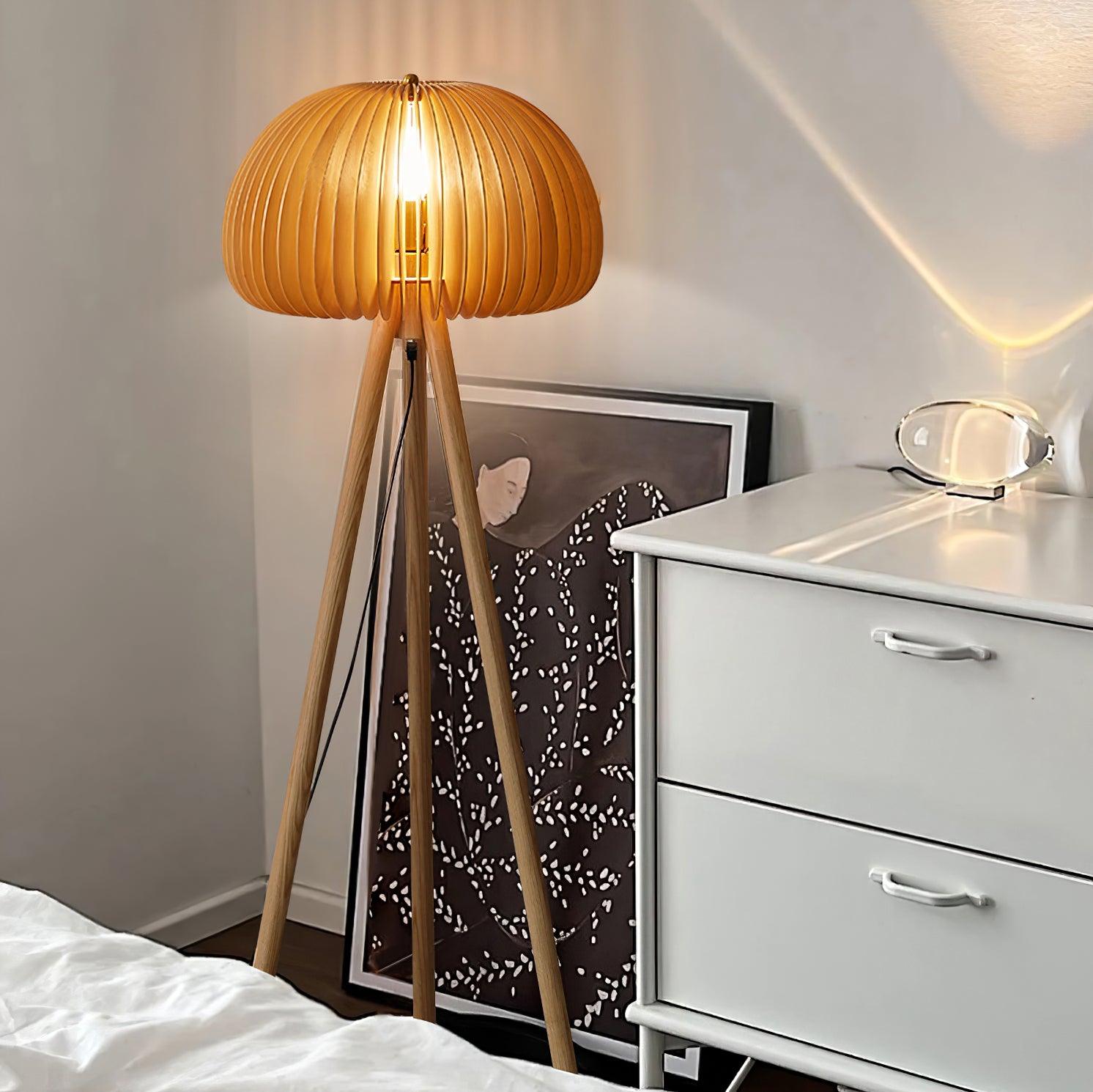 Wooden Pumpkin Floor Lamp - Blowlighting