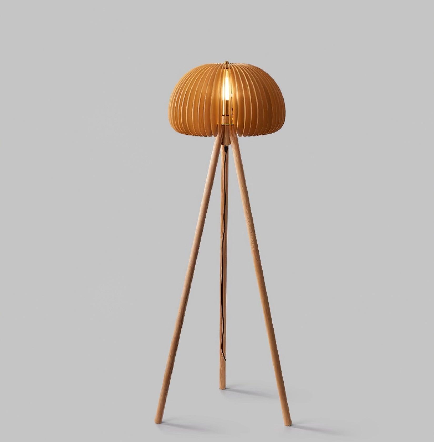 Wooden Pumpkin Floor Lamp - Blowlighting