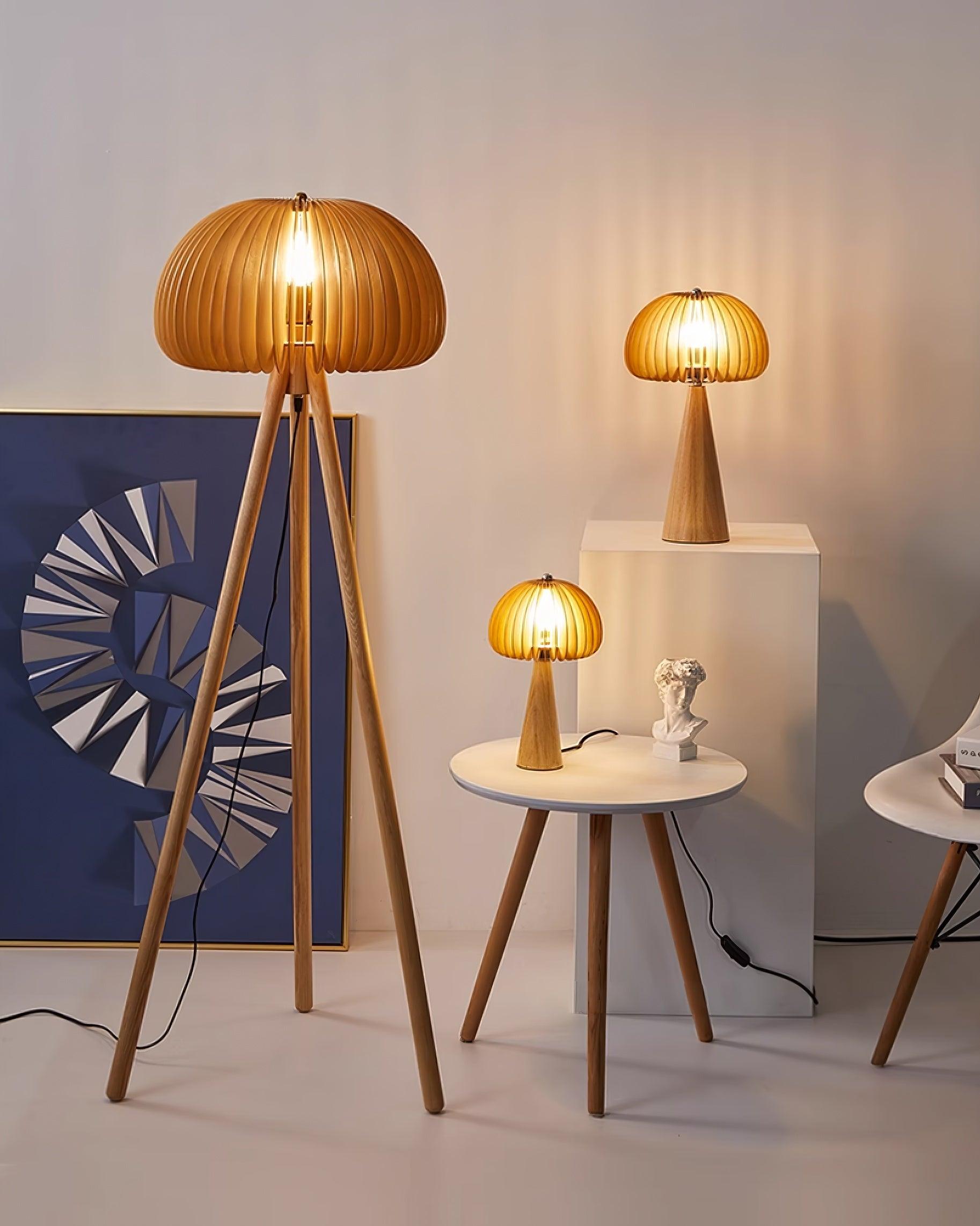 Wooden Pumpkin Floor Lamp - Blowlighting