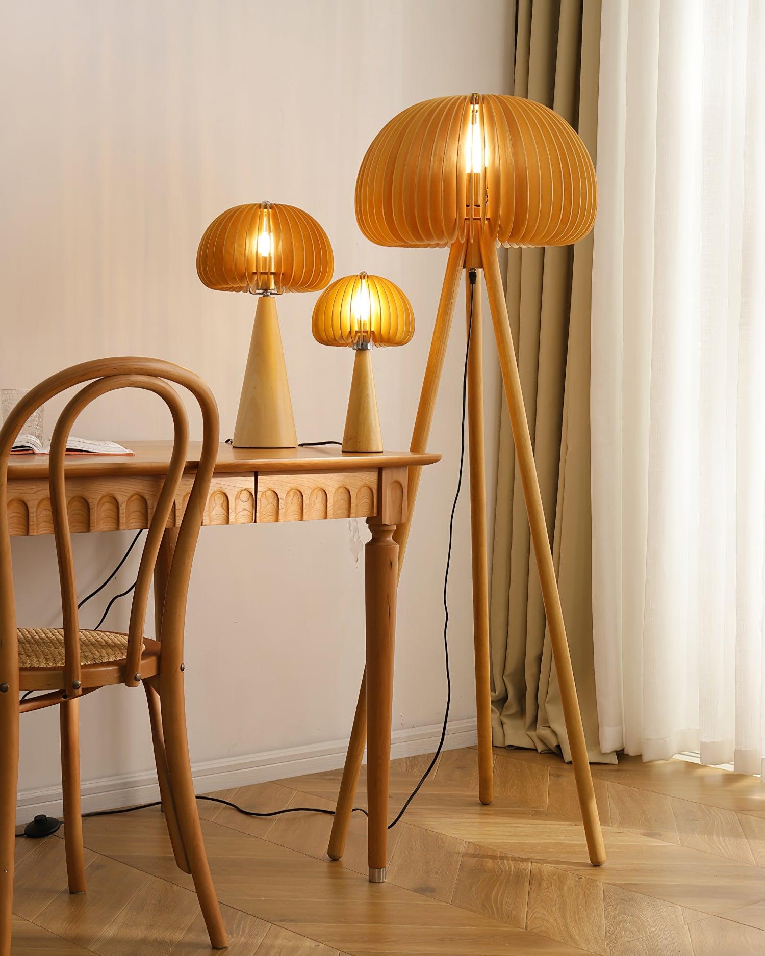 Wooden Pumpkin Floor Lamp - Blowlighting
