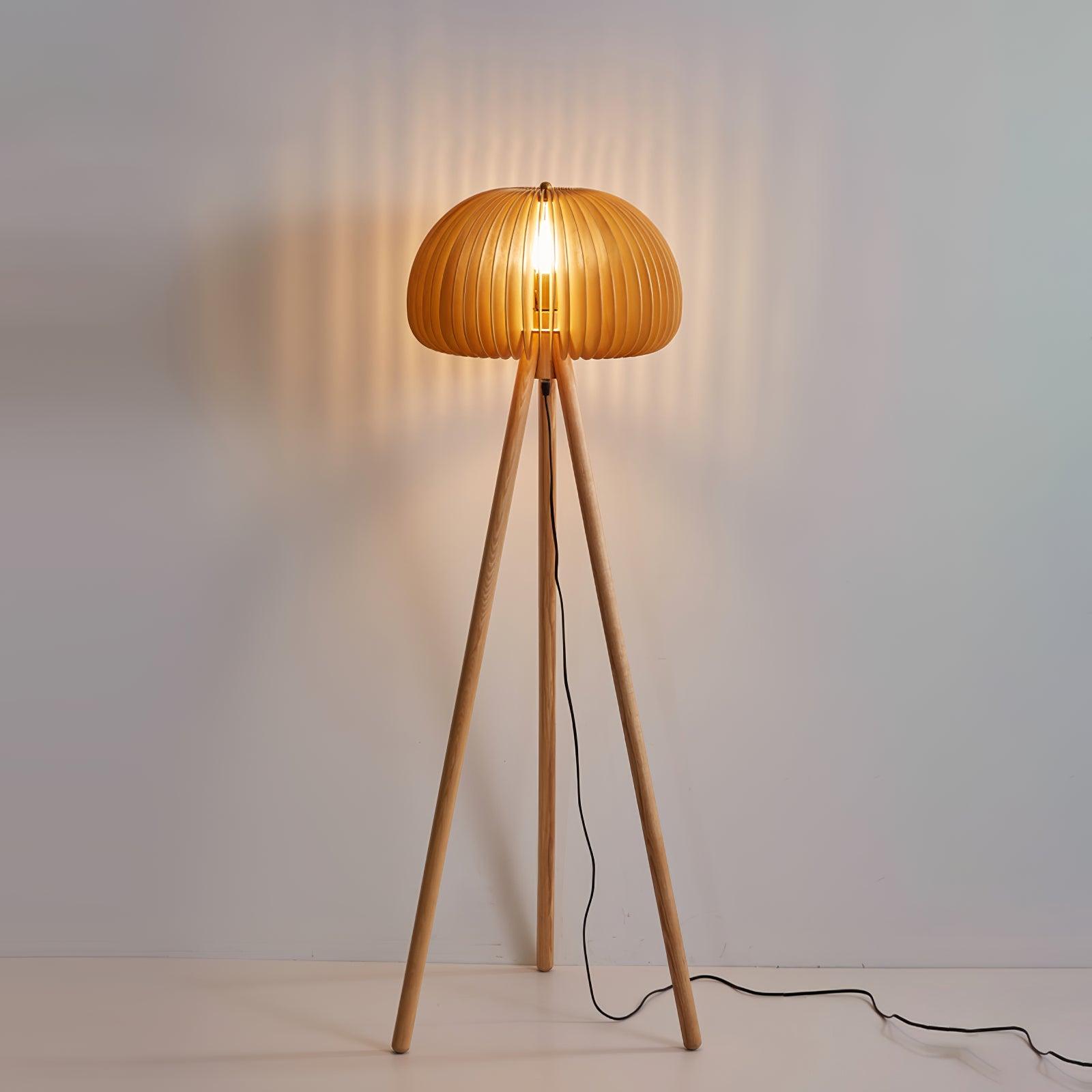 Wooden Pumpkin Floor Lamp - Blowlighting
