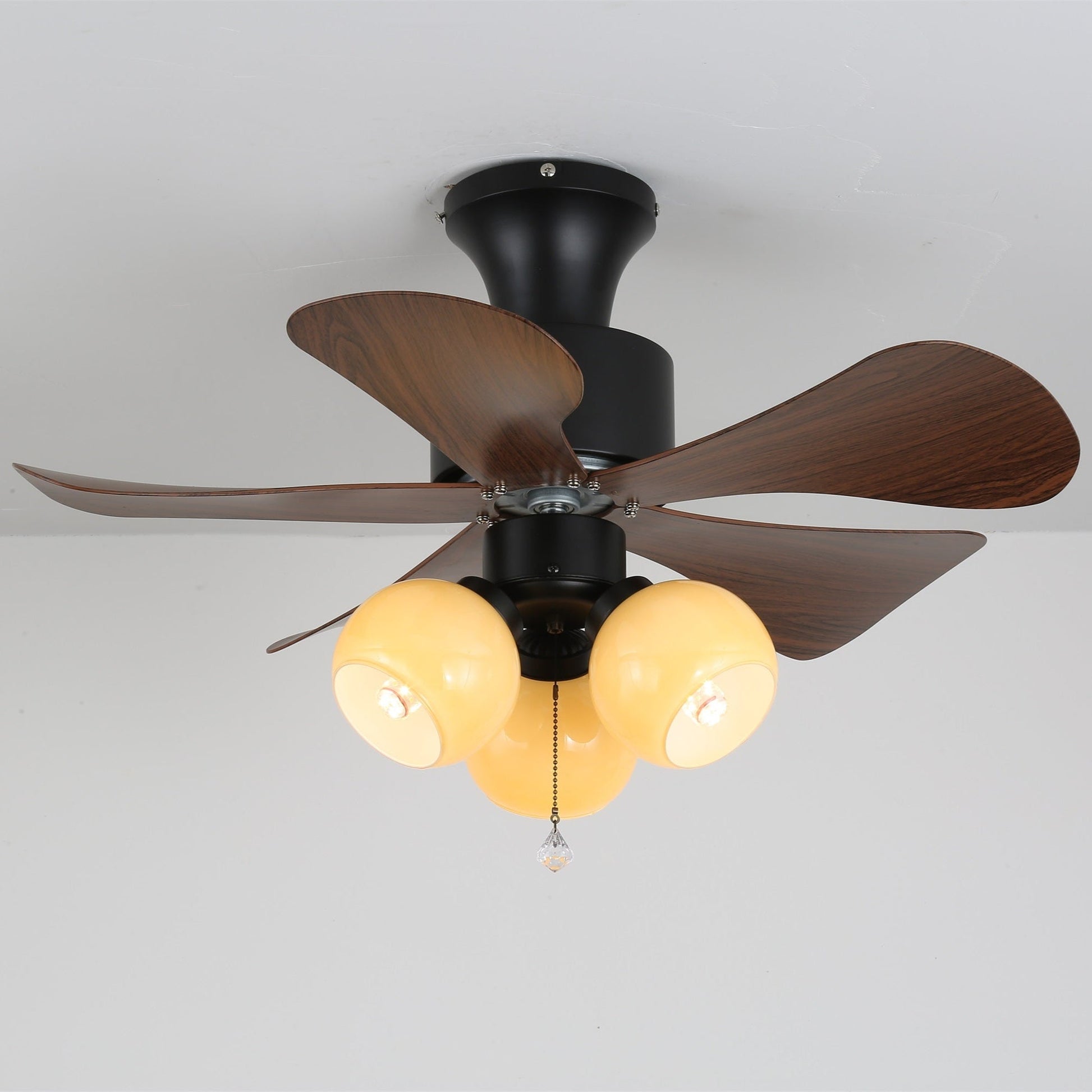 Lunara Vintage Wood Ceiling Fan Light - Blowlighting