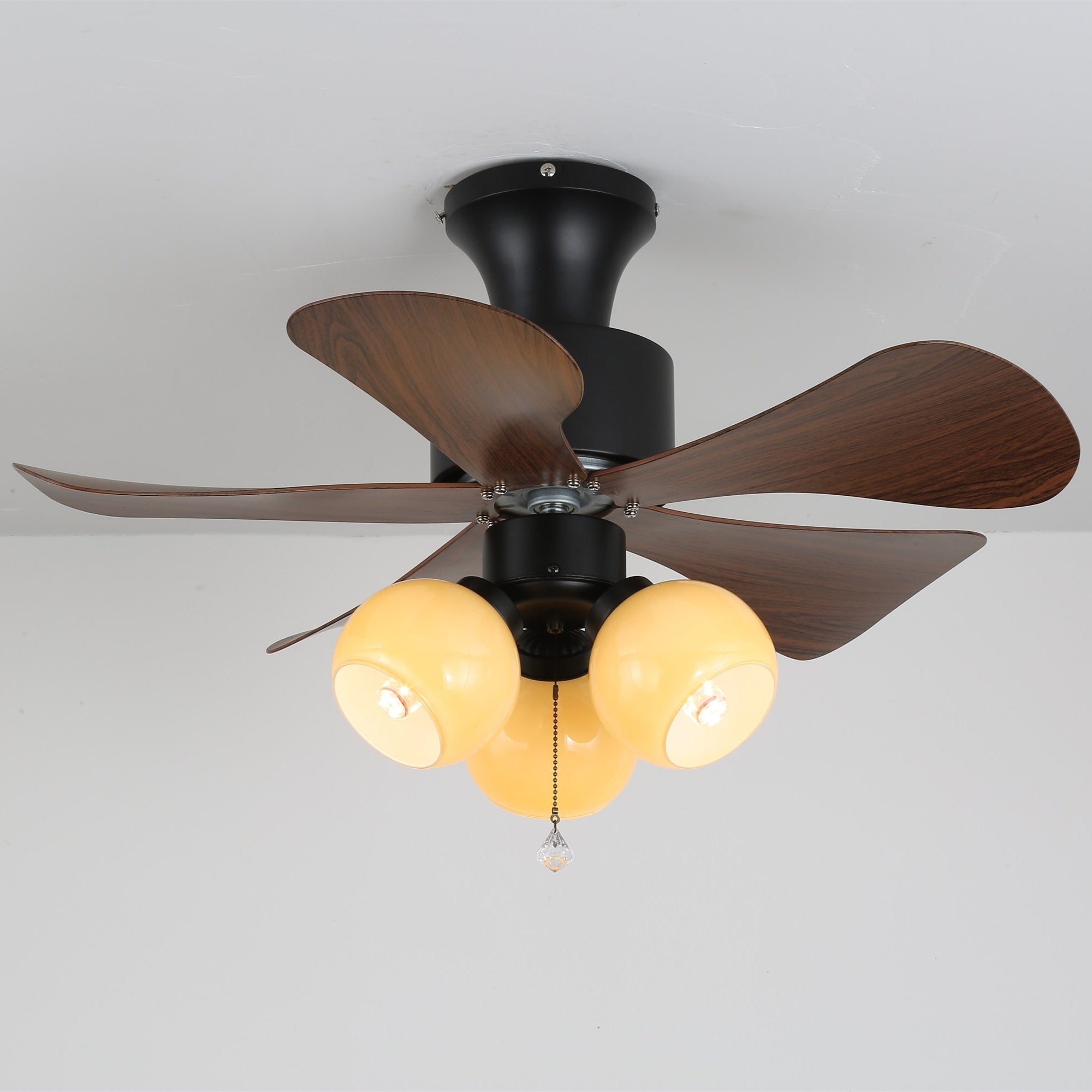 Lunara Vintage Wood Ceiling Fan Light - Blowlighting