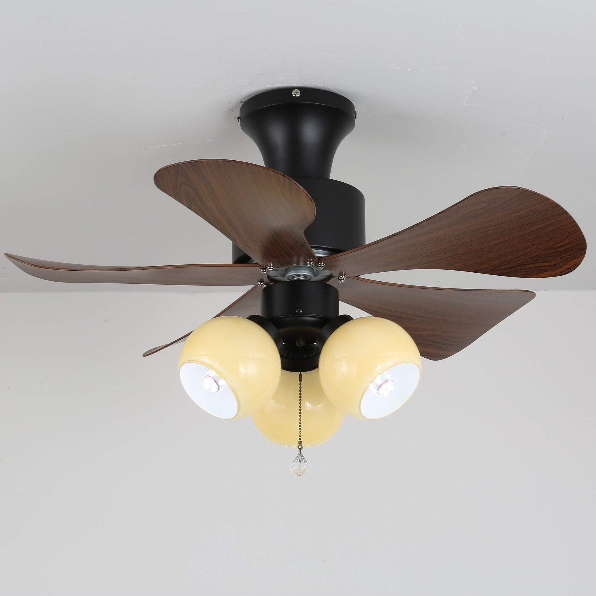 Lunara Vintage Wood Ceiling Fan Light - Blowlighting