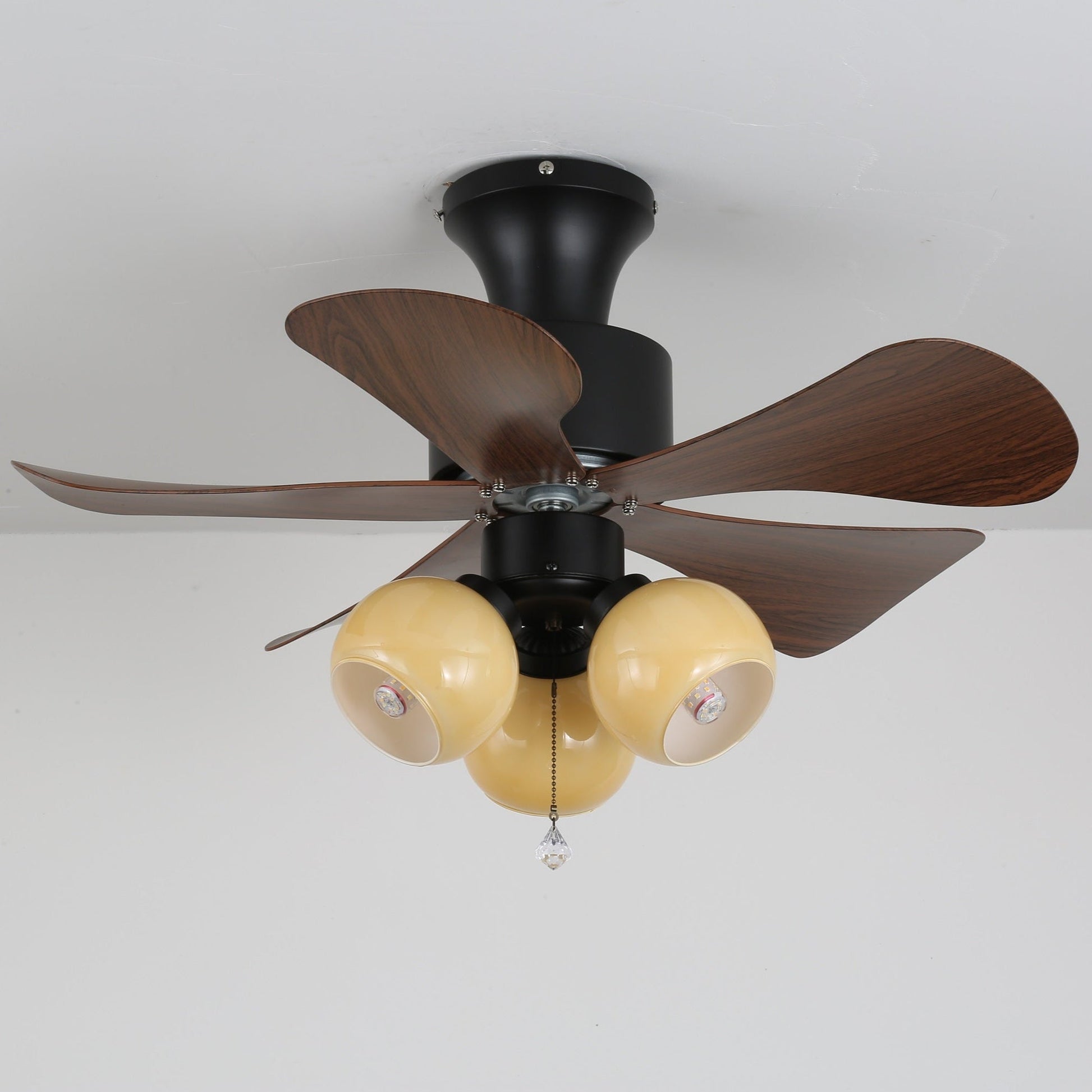 Lunara Vintage Wood Ceiling Fan Light - Blowlighting