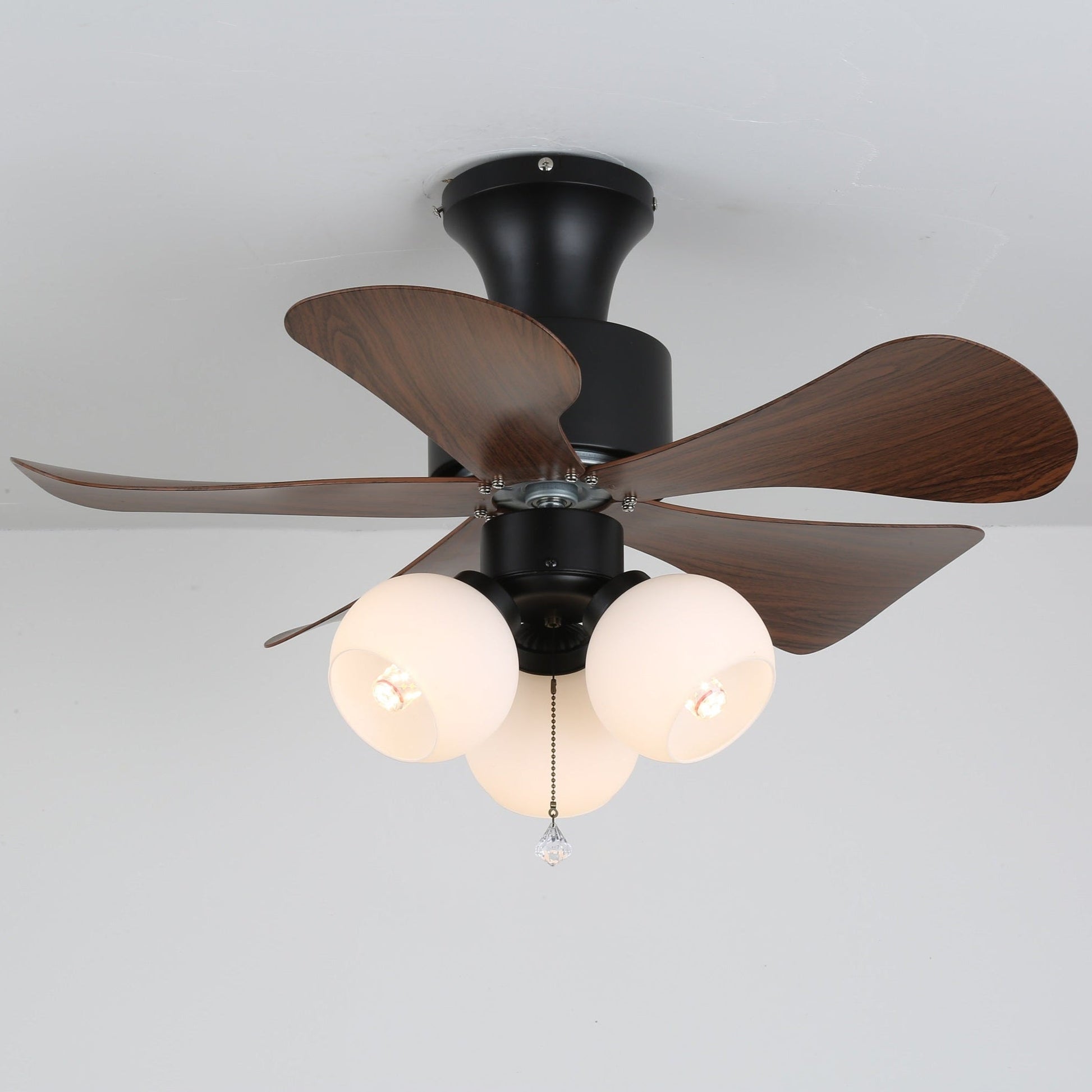Lunara Vintage Wood Ceiling Fan Light - Blowlighting