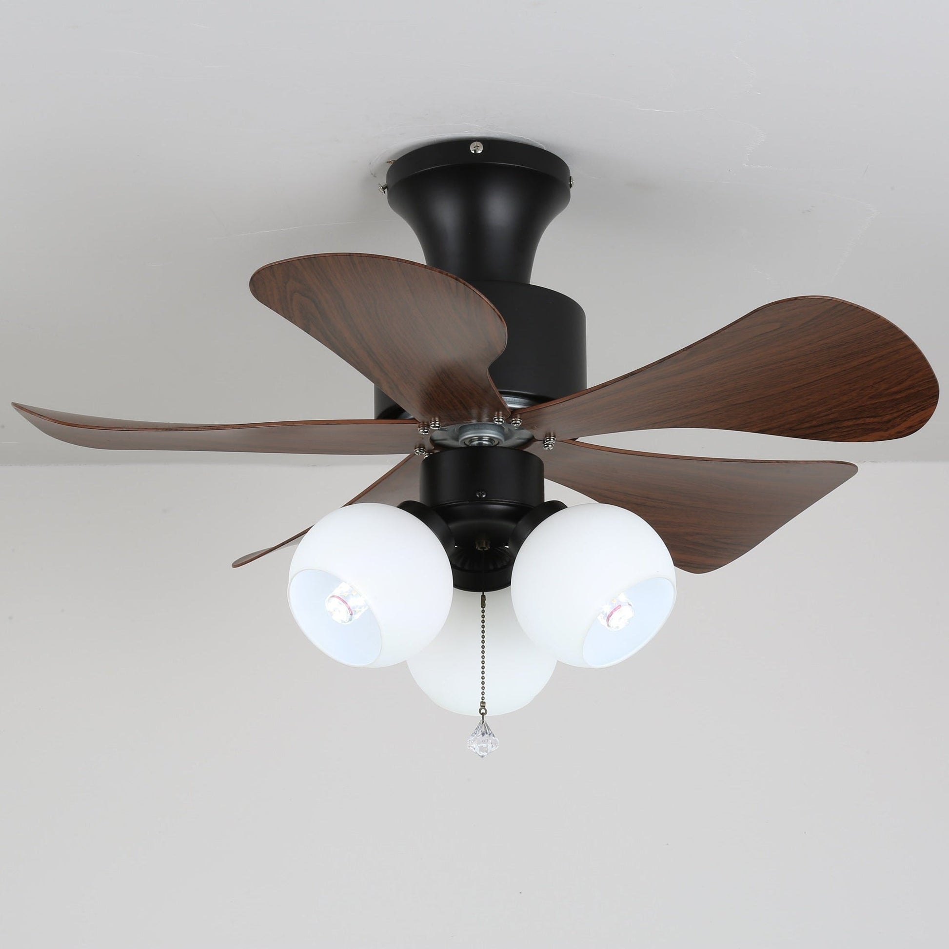 Lunara Vintage Wood Ceiling Fan Light - Blowlighting