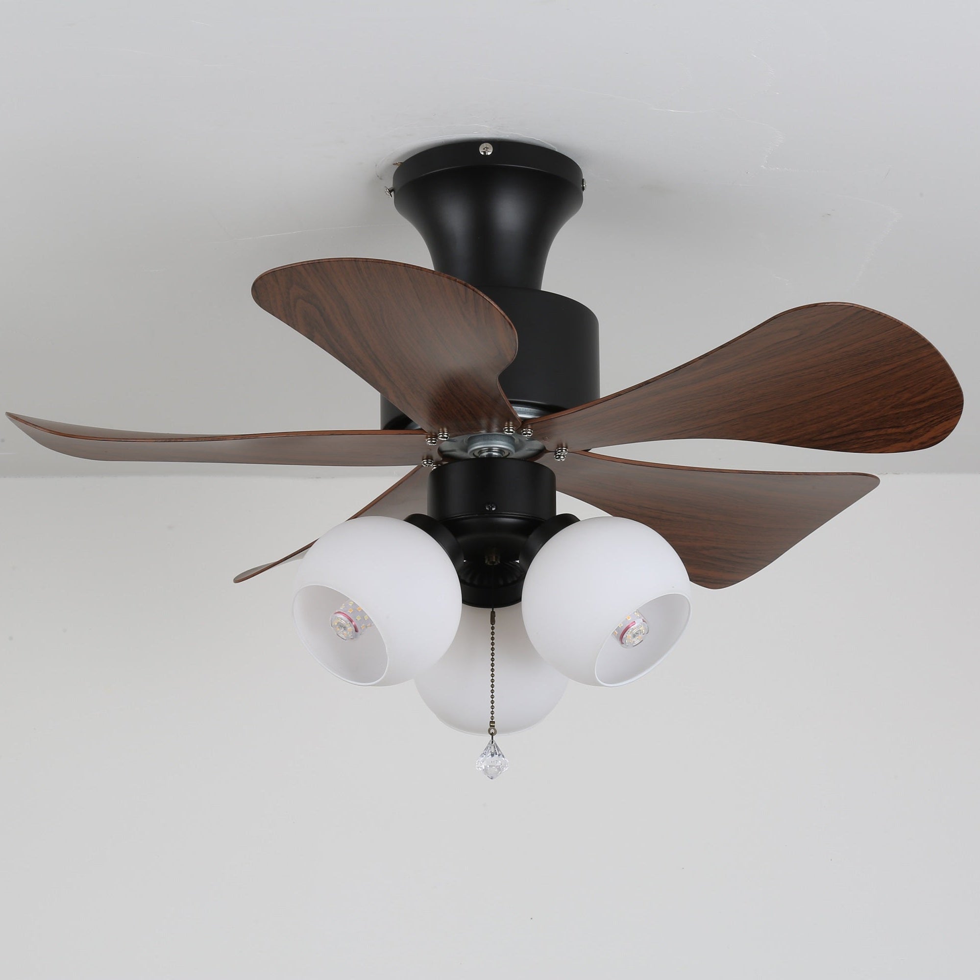 Lunara Vintage Wood Ceiling Fan Light - Blowlighting