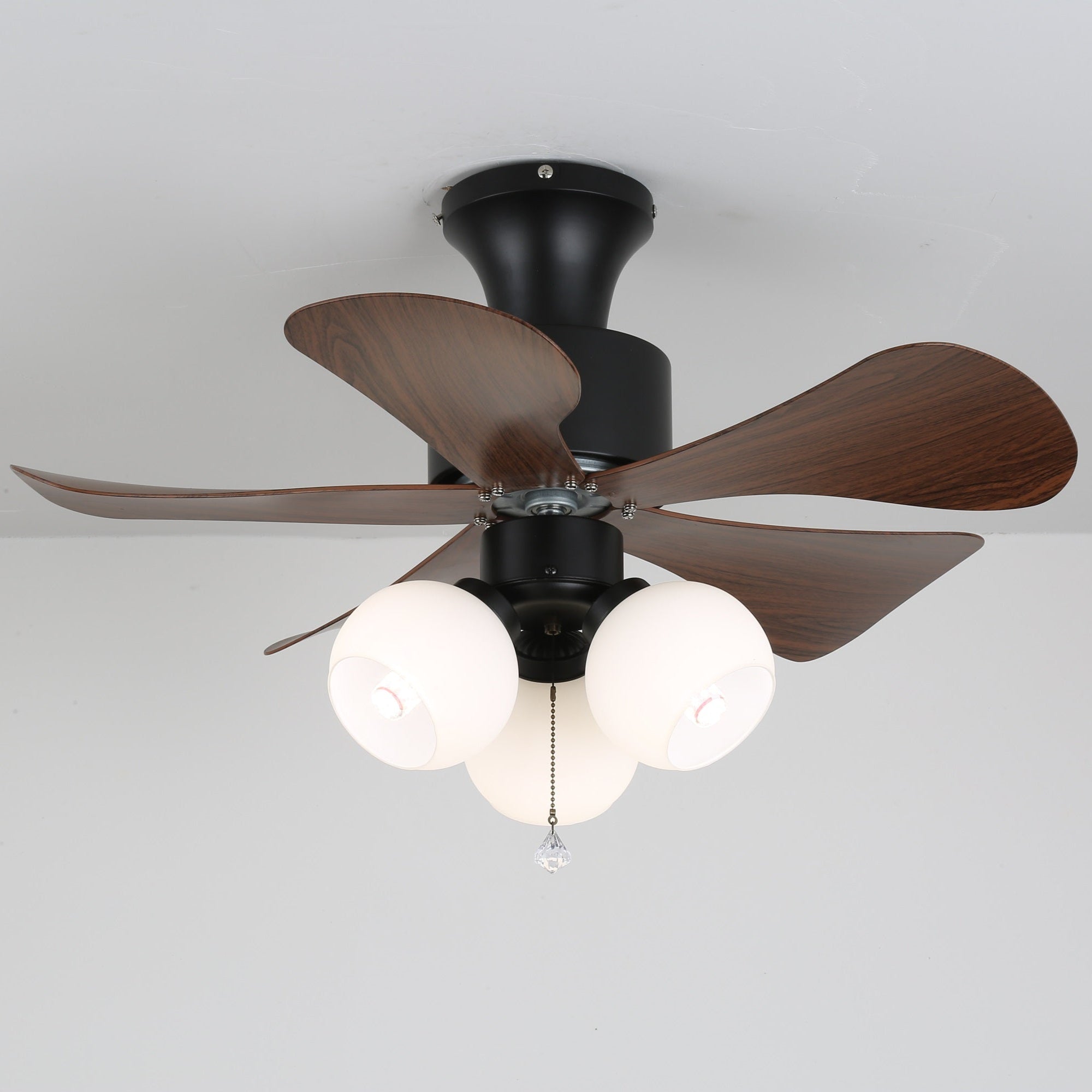 Lunara Vintage Wood Ceiling Fan Light - Blowlighting