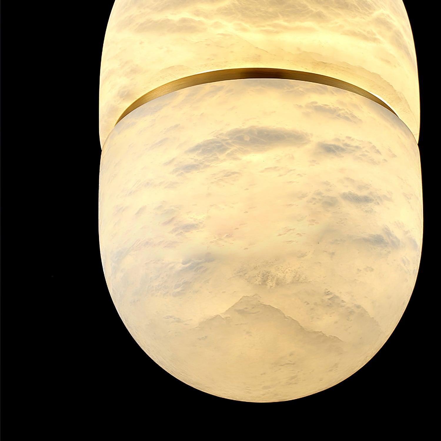 Strata Alabaster Pendant Light Capsule-shaped - Blowlighting