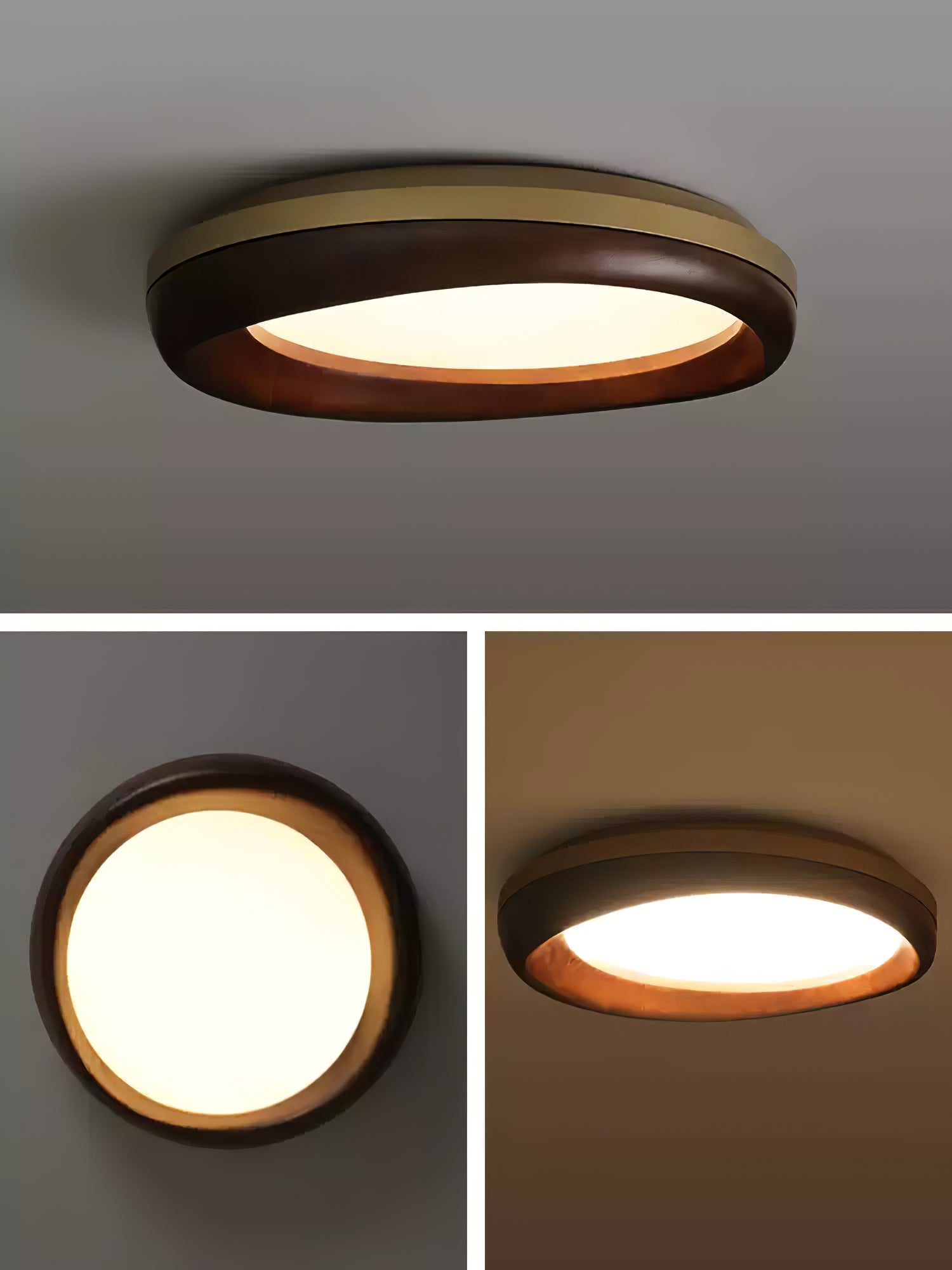 Eurtheara Organic Wood Glass Ceiling Light - Blowlighting