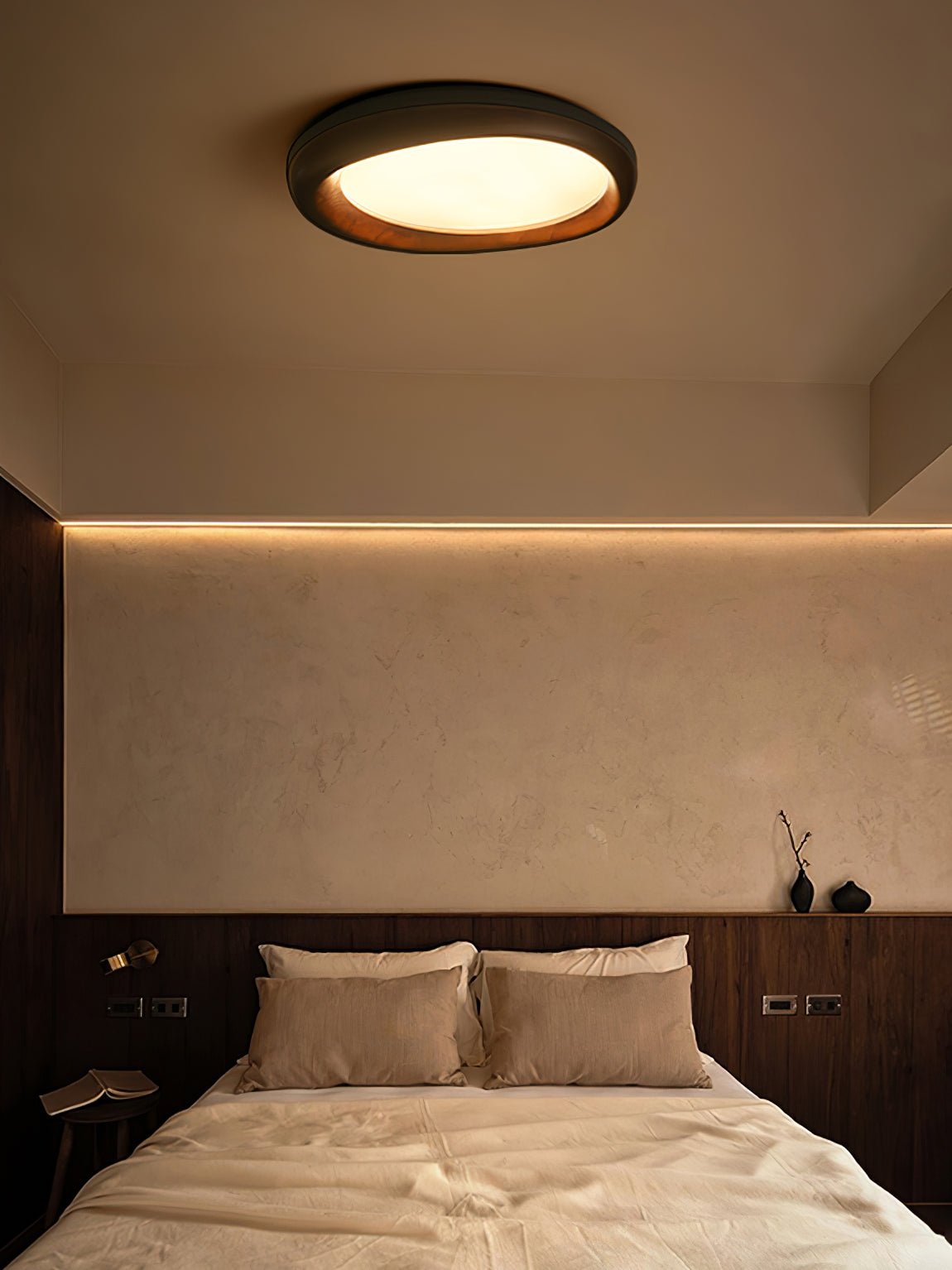 Eurtheara Organic Wood Glass Ceiling Light - Blowlighting