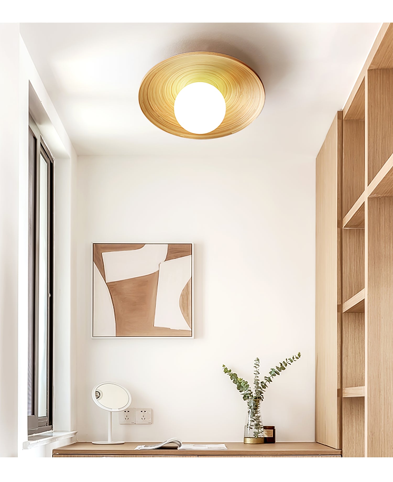 Soluna Wood Ceiling Light - Blowlighting