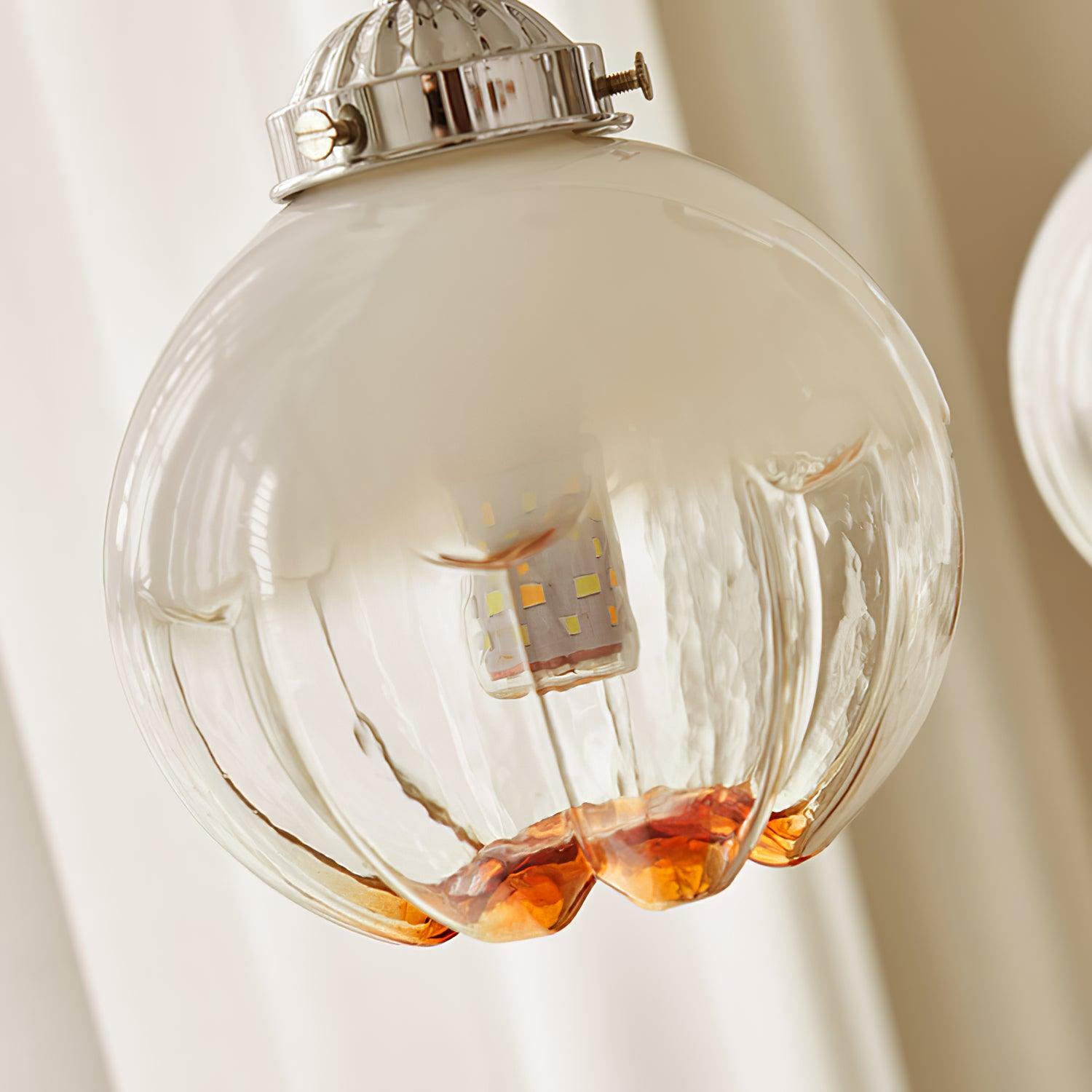 Ulliria Nordic Art Flower Walnut Glass Chandelier - Blowlighting