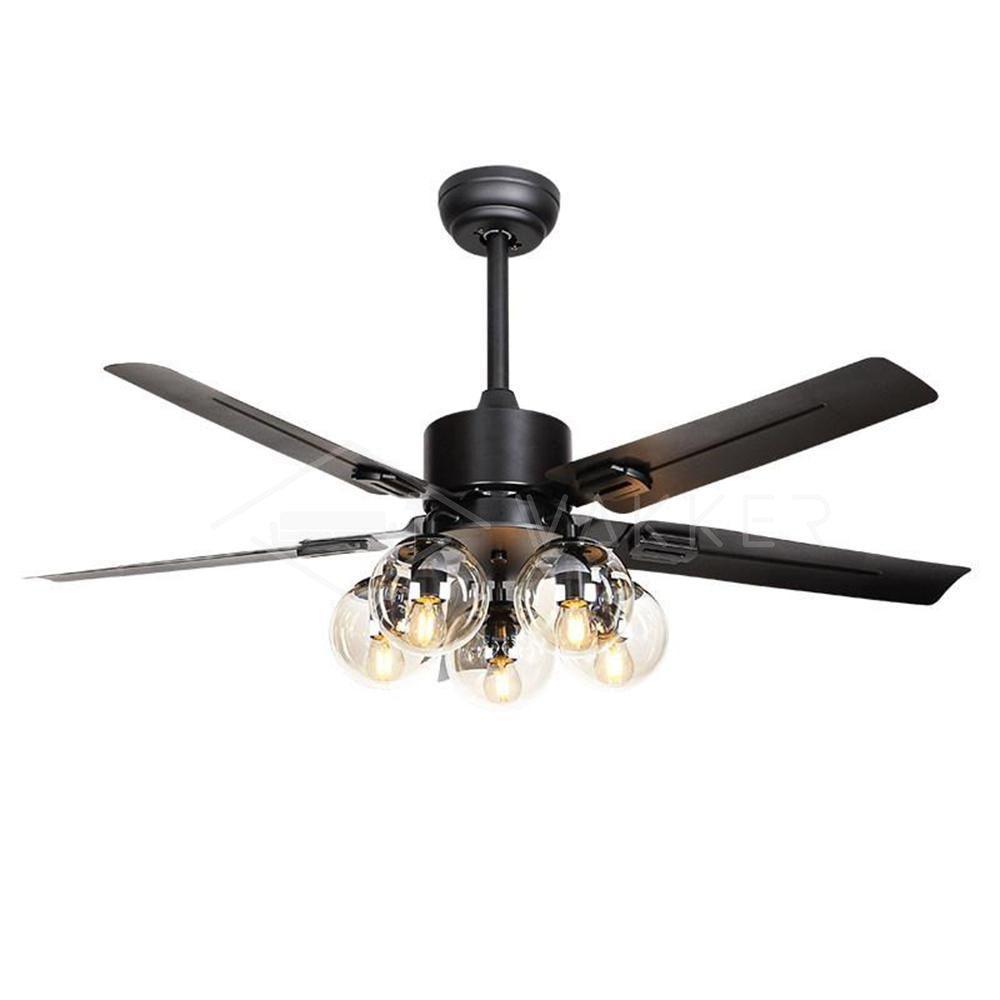 Black Vintage Ceiling Fan Light - Blowlighting