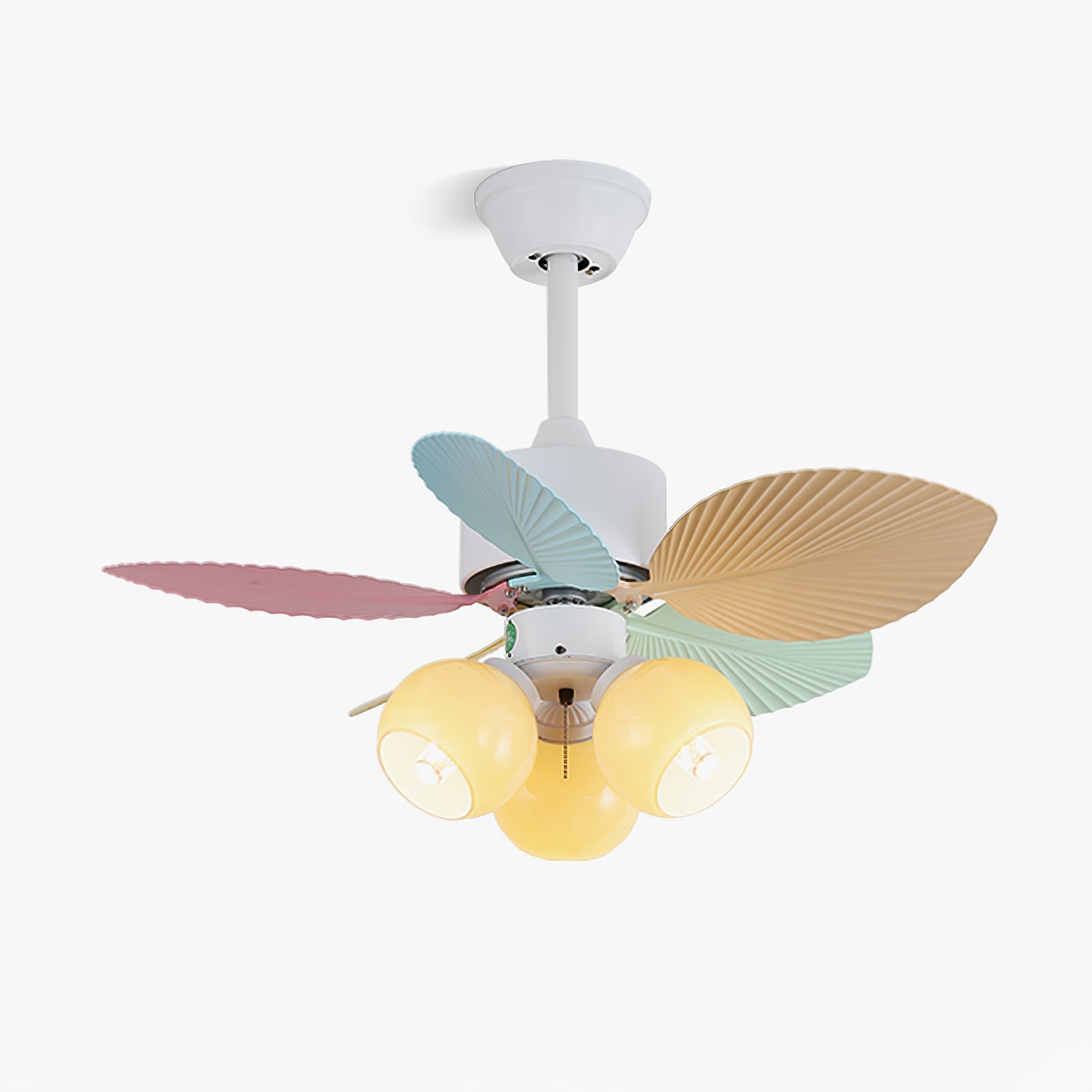 Liora Colorful Glass Ceiling Fan Light - Blowlighting