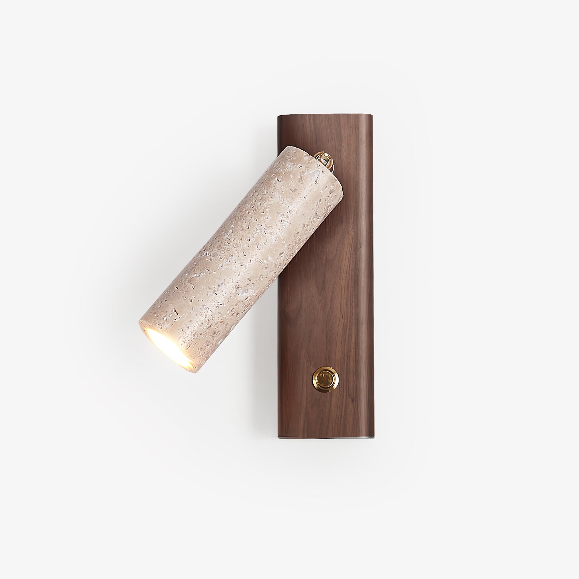 Ornoria Cylindrical Travertine Wall Light - Blowlighting