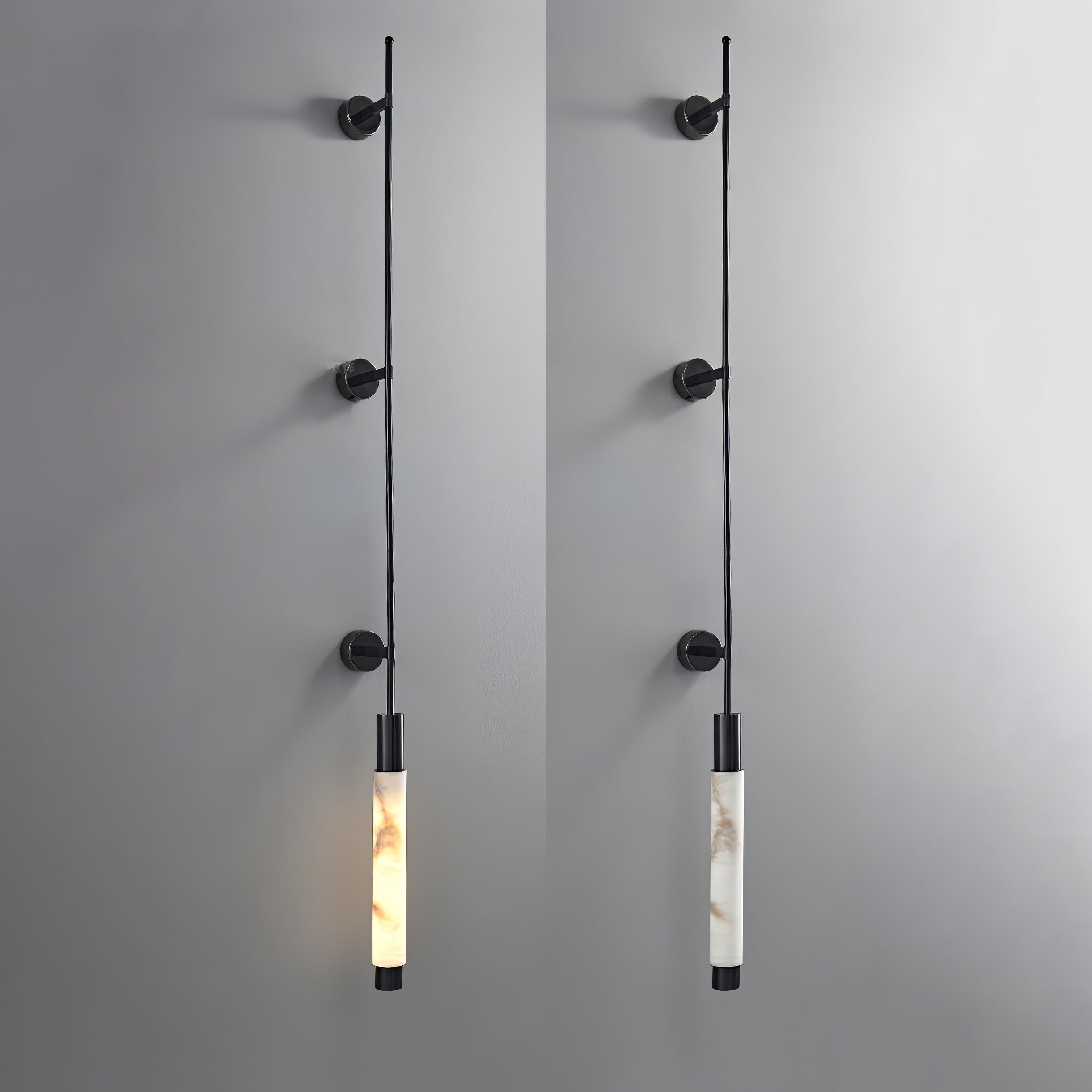 Veyra Minimalist Alabaster Wall Light - Blowlighting