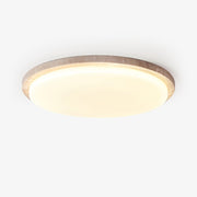 Etala Smooth-Rim Travertine Ceiling Light - Blowlighting