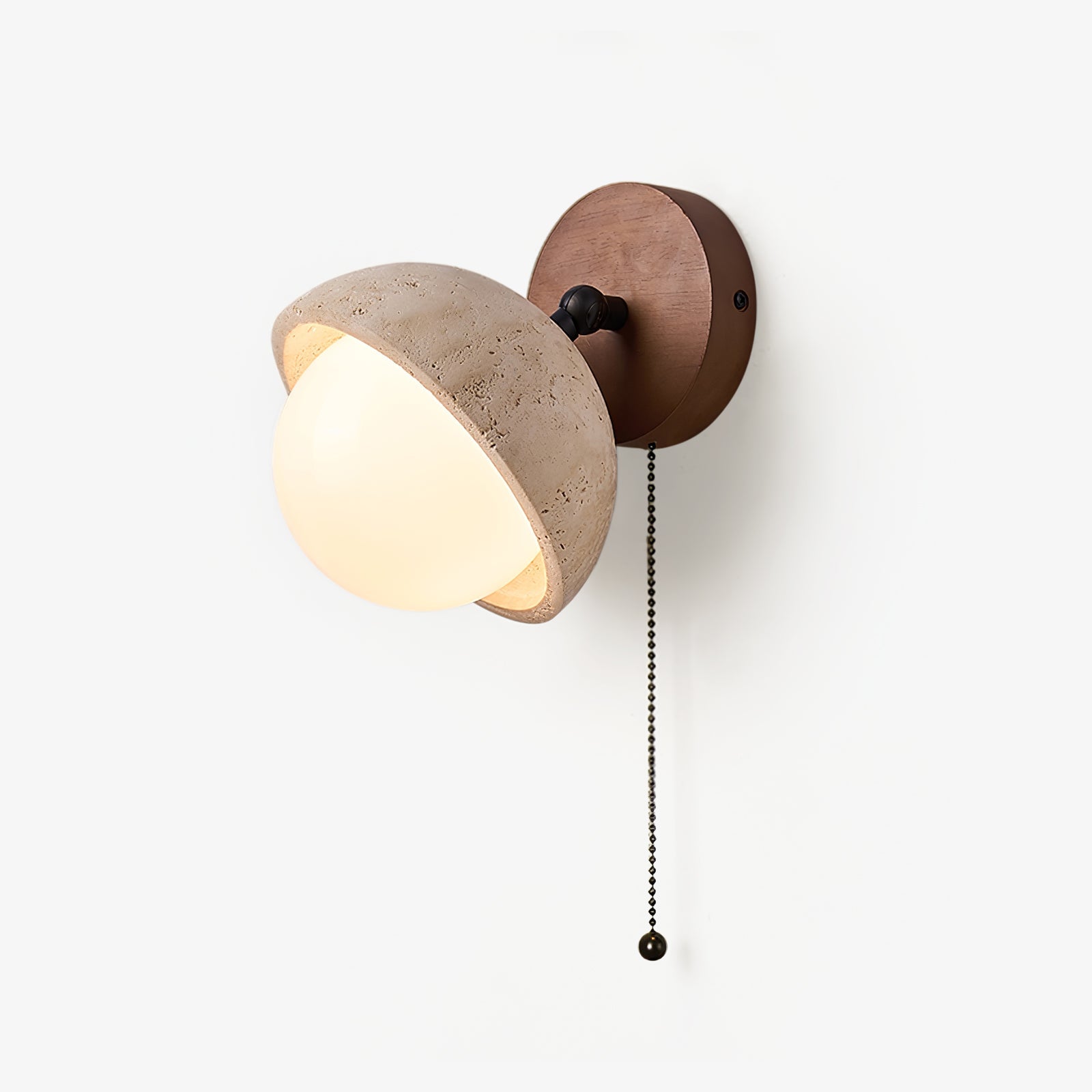 Avtale Arc-Shaped Travertine Wall Light - Blowlighting