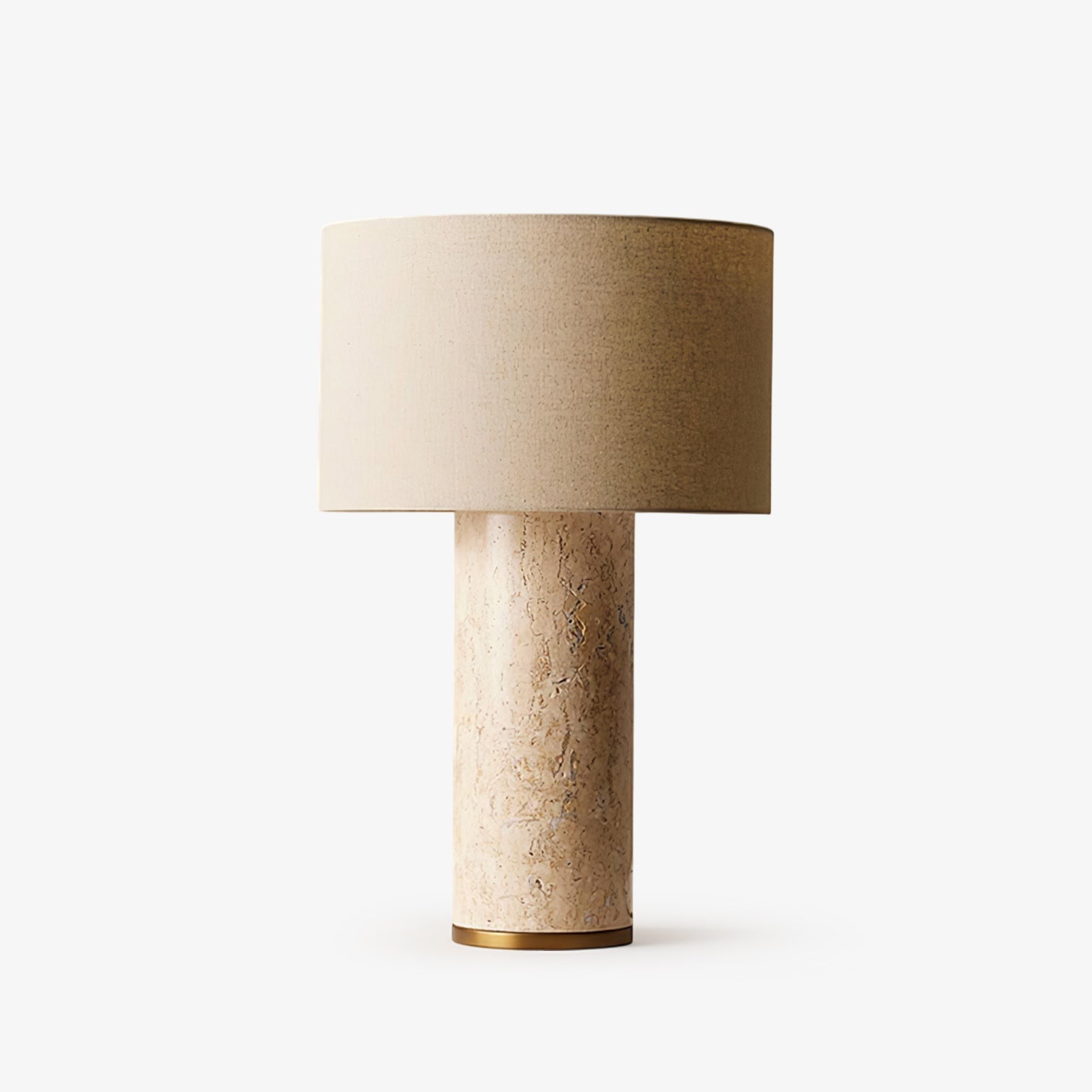 Vonoryra Cylindrical Travertine Table Lamp - Blowlighting