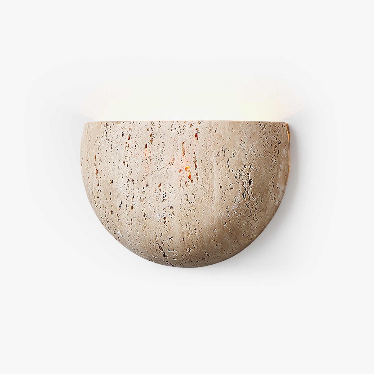 Armarel Half Moon Travertine Wall Light - Blowlighting