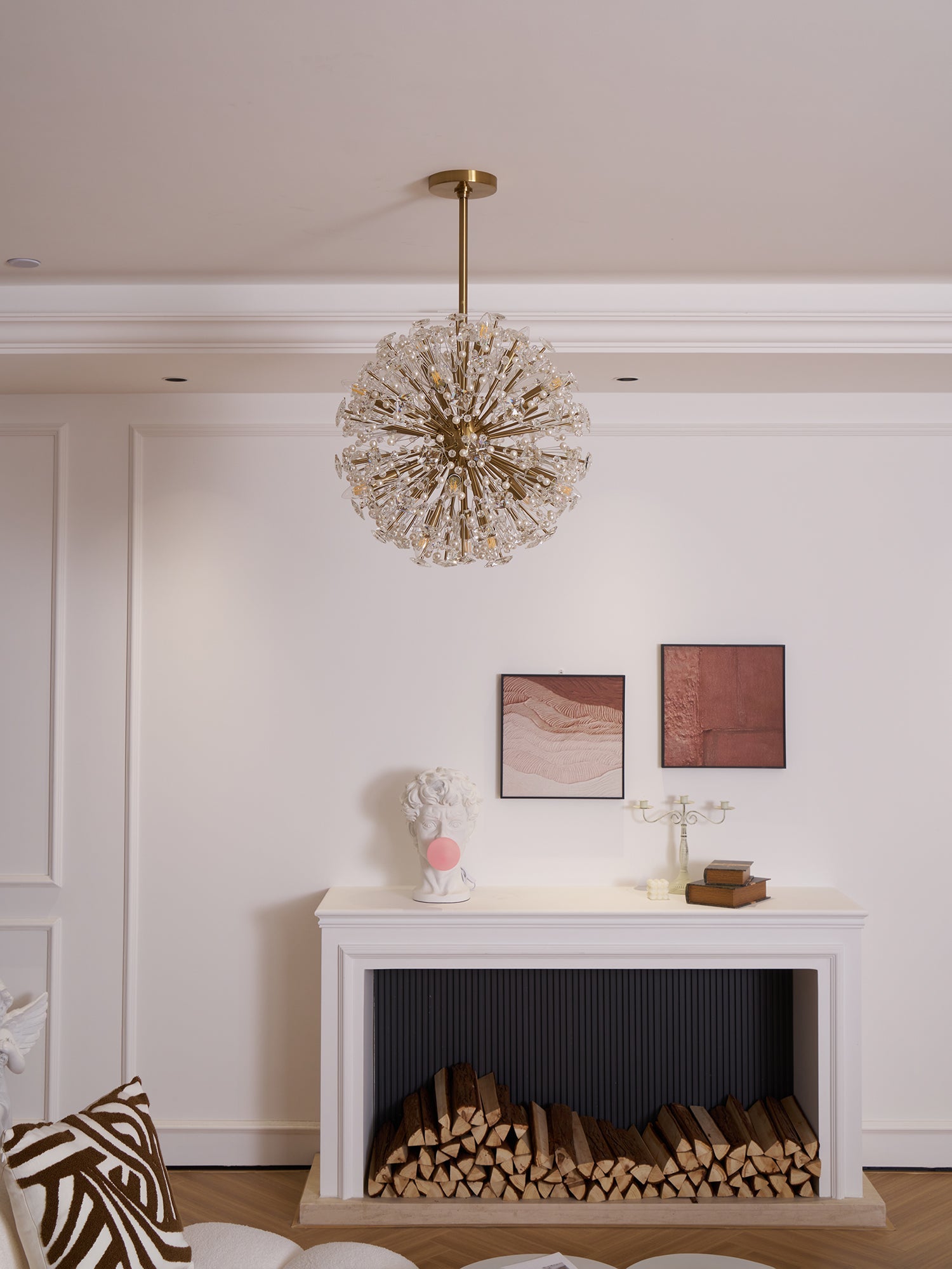 Aurora Chandelier Dickinson Gold Crystal Starburst - Blowlighting