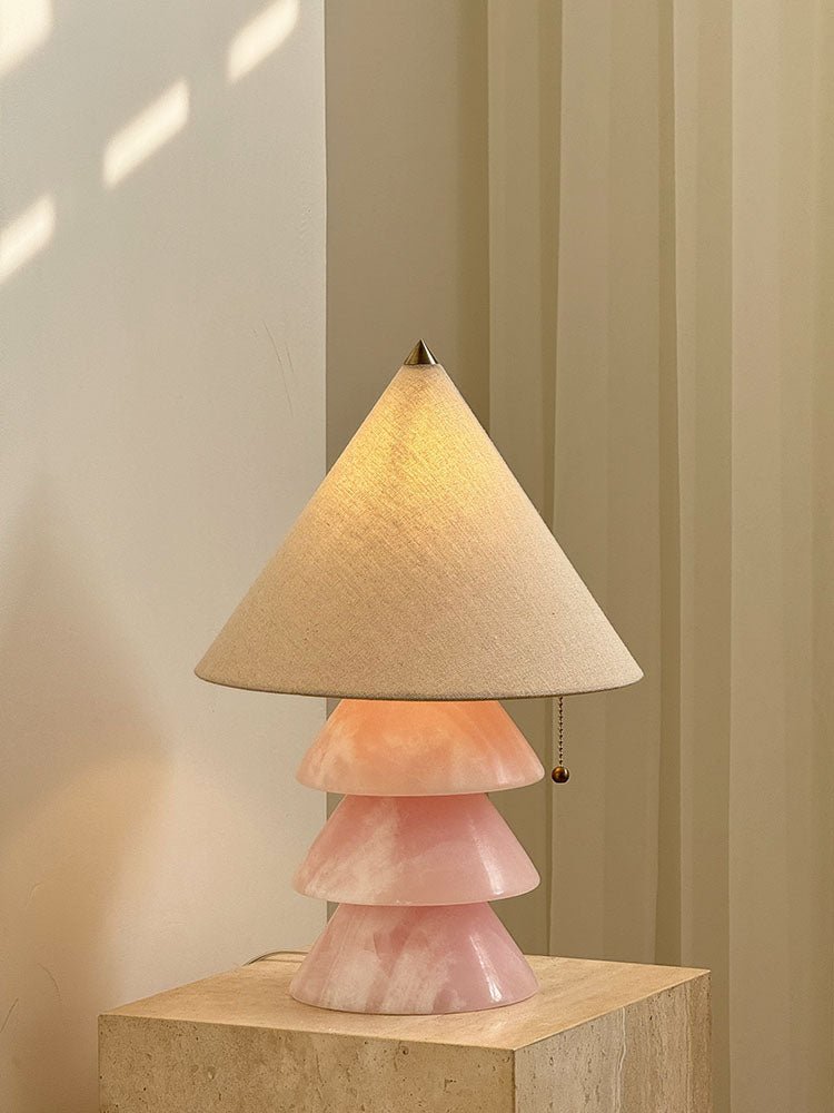 Pyramid Retro Marble Table Lamp - Blowlighting