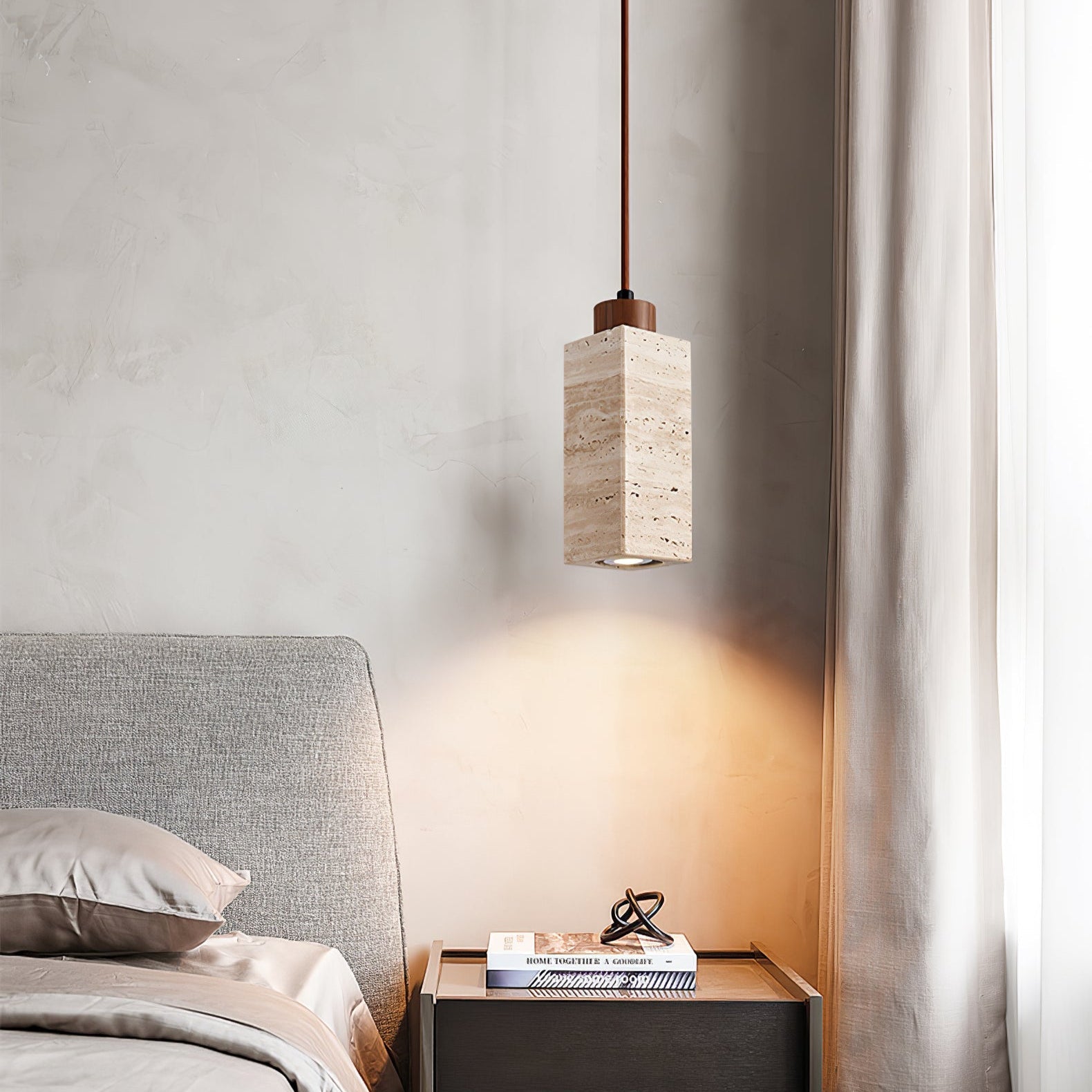Avloris Travertine Pendant Light - Blowlighting