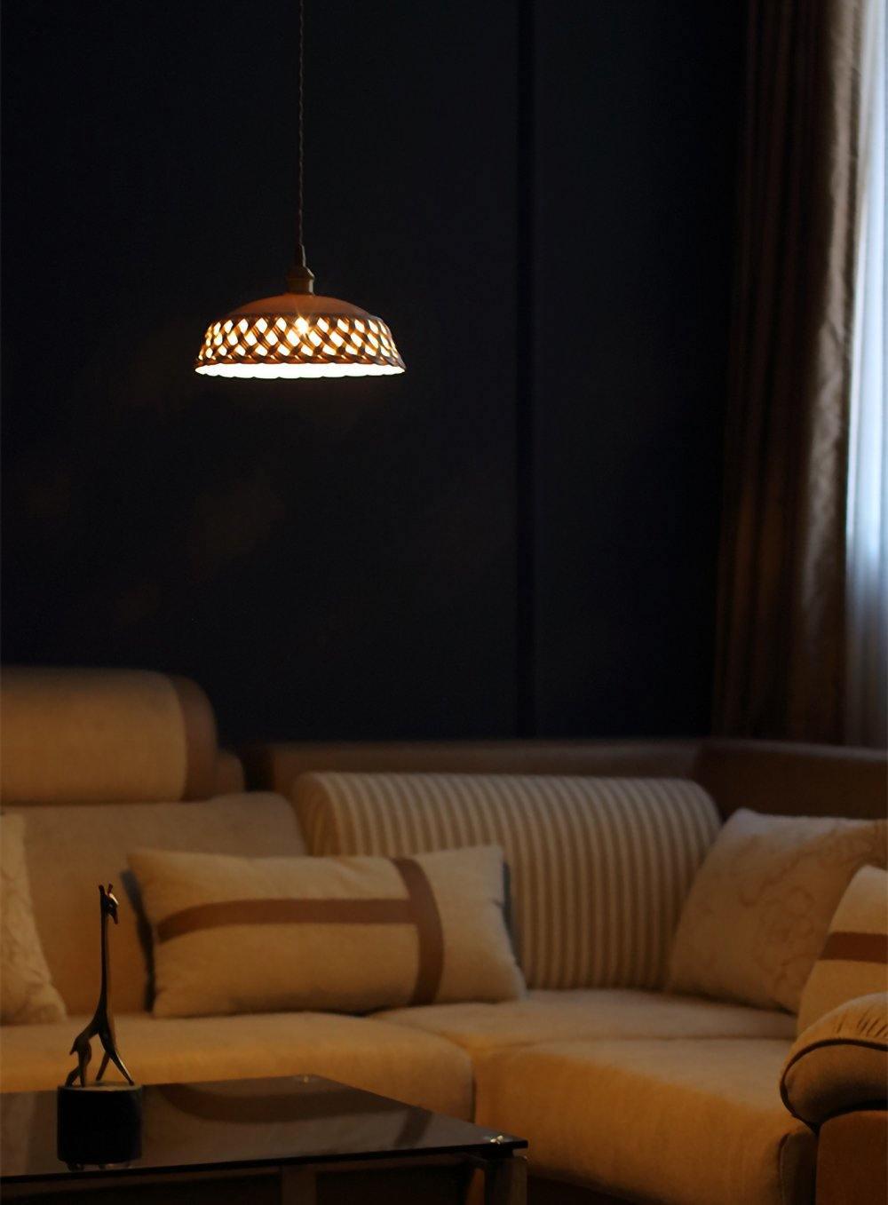 Openwork Ceramic Pendant Swag Light - Blowlighting