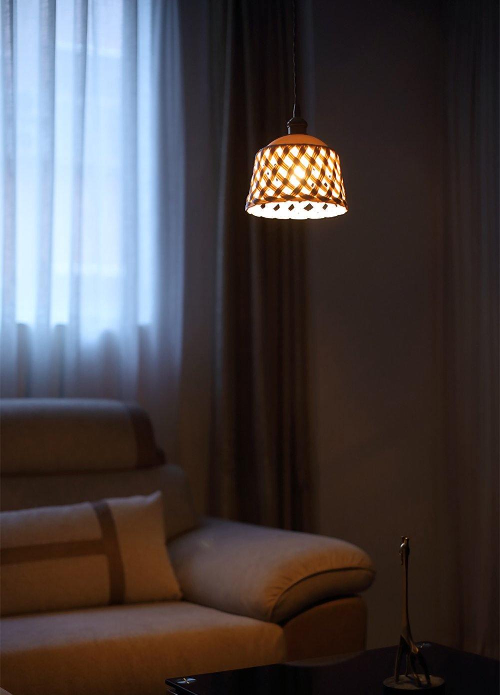 Openwork Ceramic Pendant Swag Light - Blowlighting