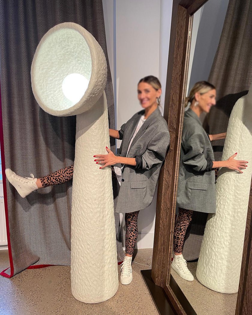 Ernionis Textured Ceramic Floor Lamp - Blowlighting