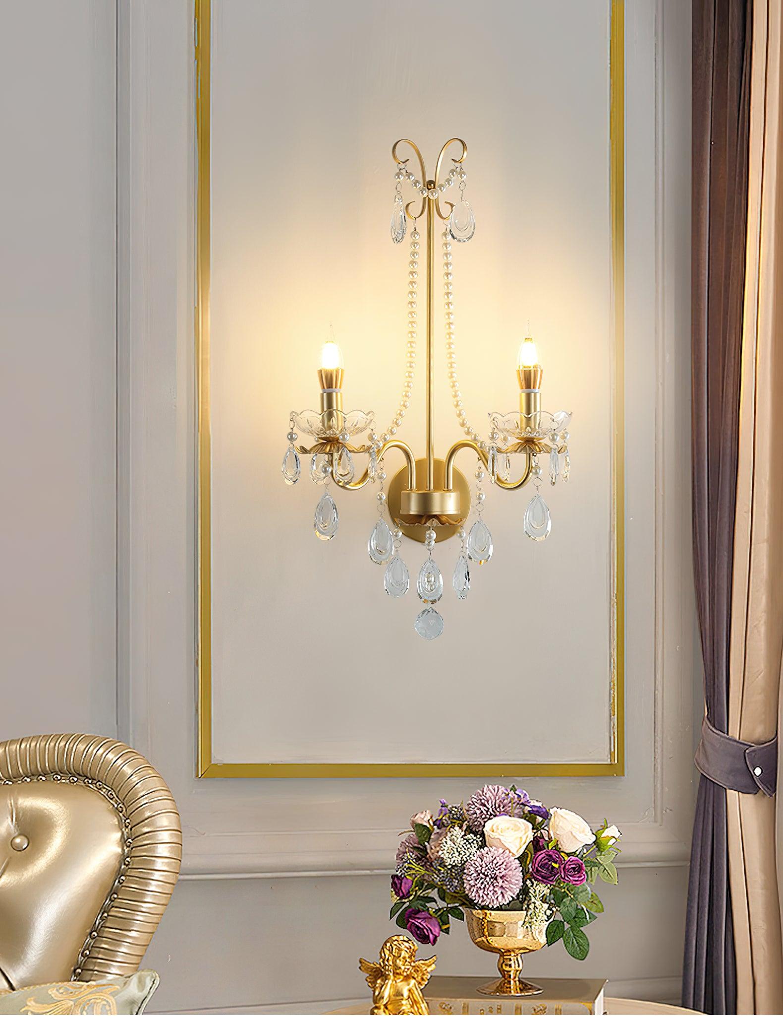 Crystal Pearl Chain Wall Lamp - Blowlighting