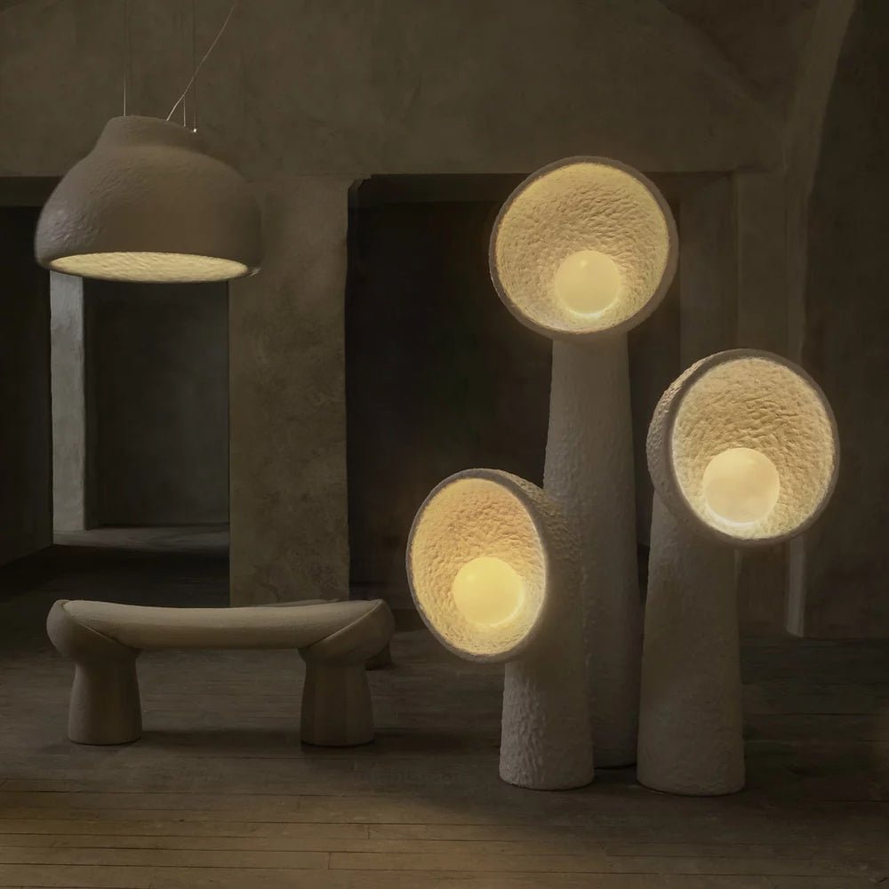 Ernionis Textured Ceramic Floor Lamp - Blowlighting