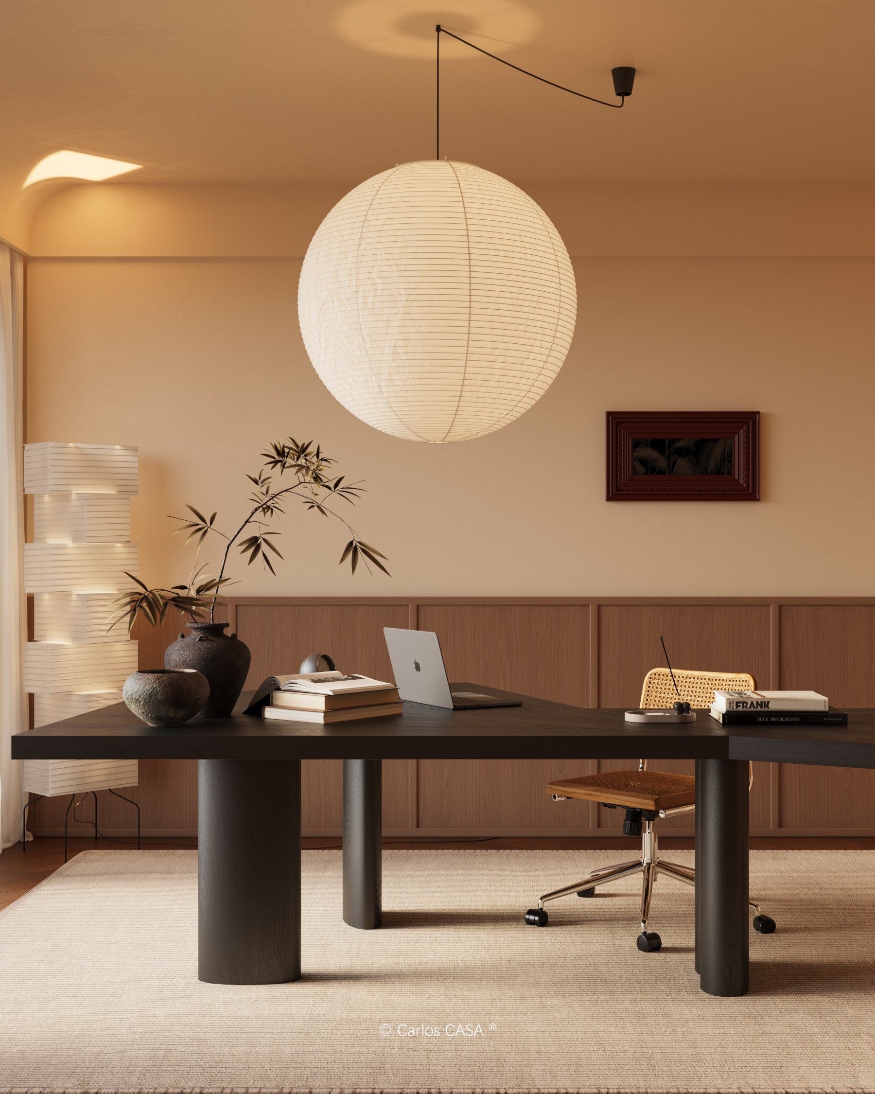 Washi Paper A Pendant Lamp - Blowlighting