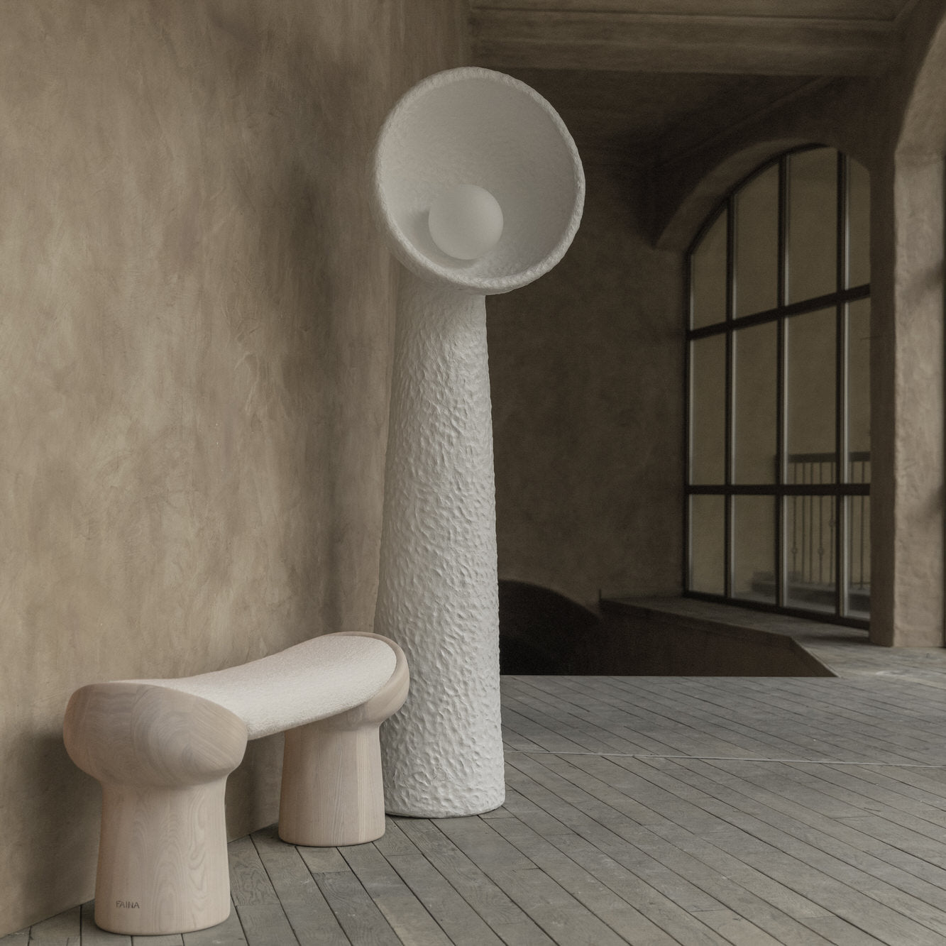 Ernionis Textured Ceramic Floor Lamp - Blowlighting