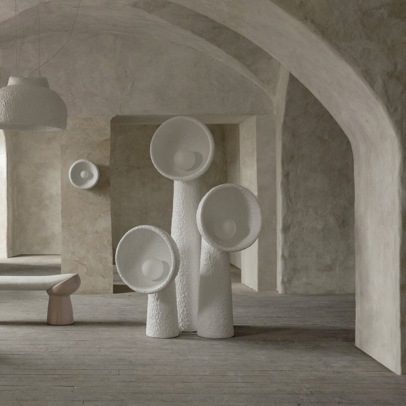 Ernionis Textured Ceramic Floor Lamp - Blowlighting