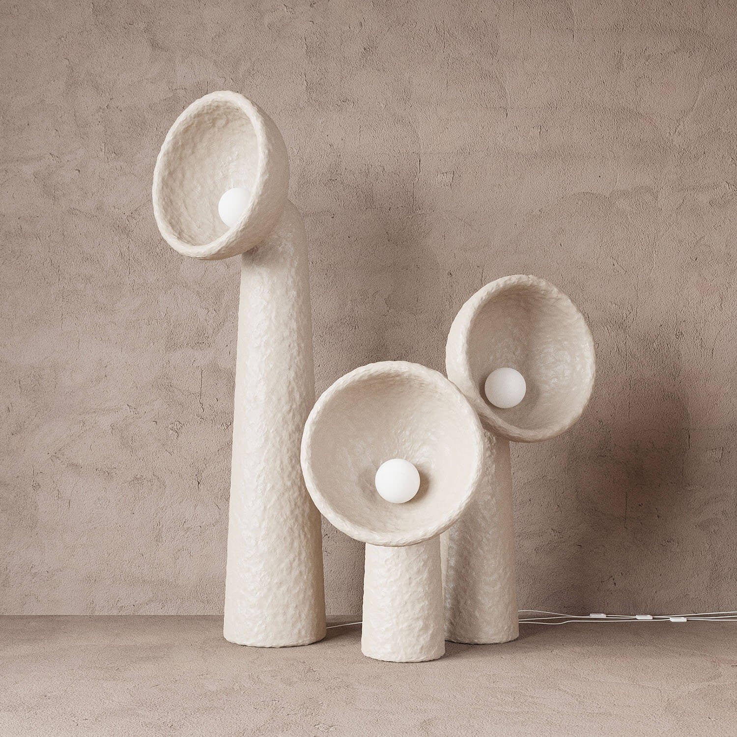 Ernionis Textured Ceramic Floor Lamp - Blowlighting