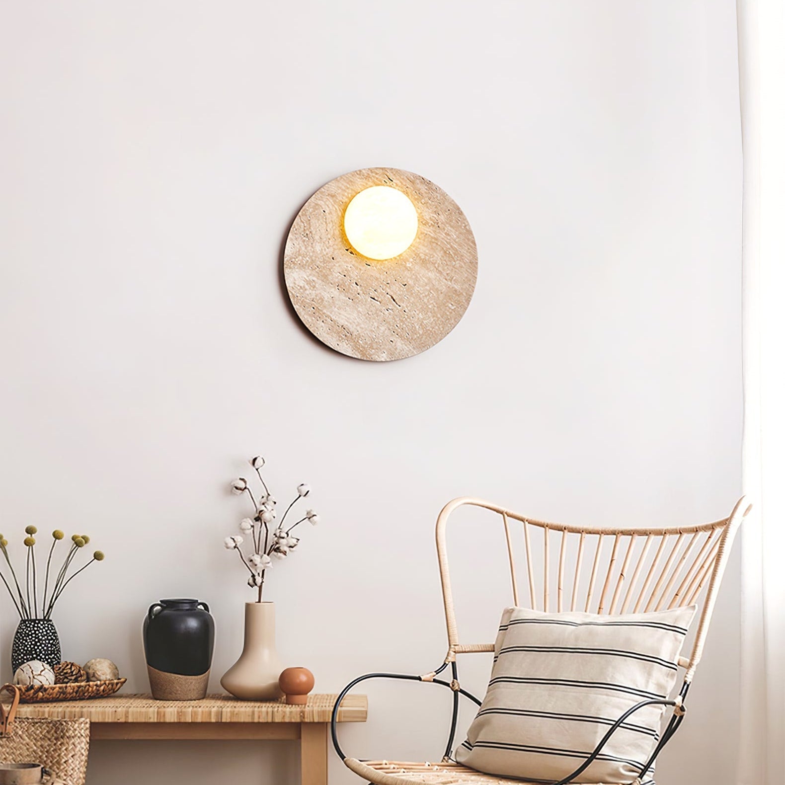 Vizoriel Travertine Wall Light - Blowlighting