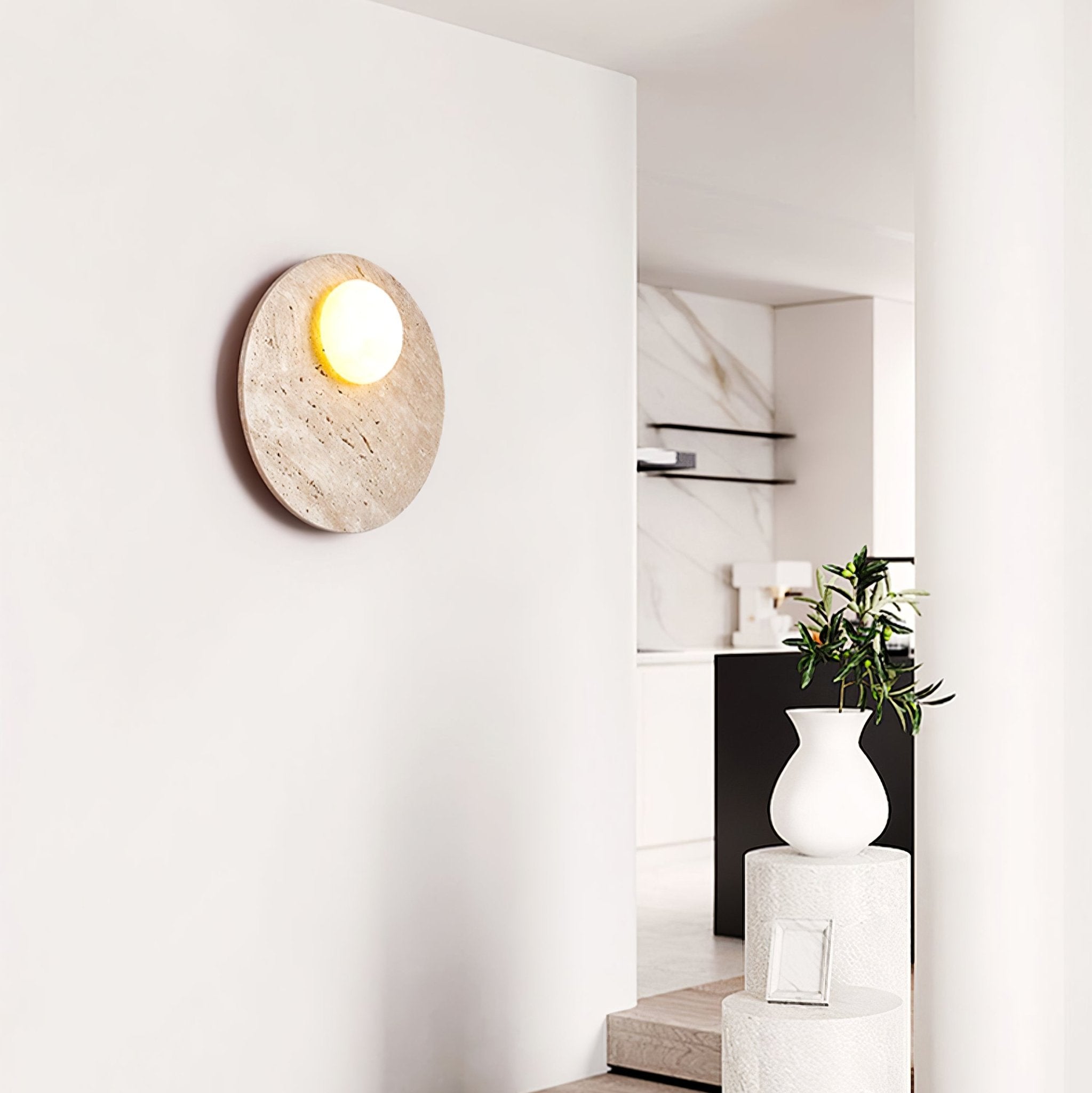 Vizoriel Travertine Wall Light - Blowlighting