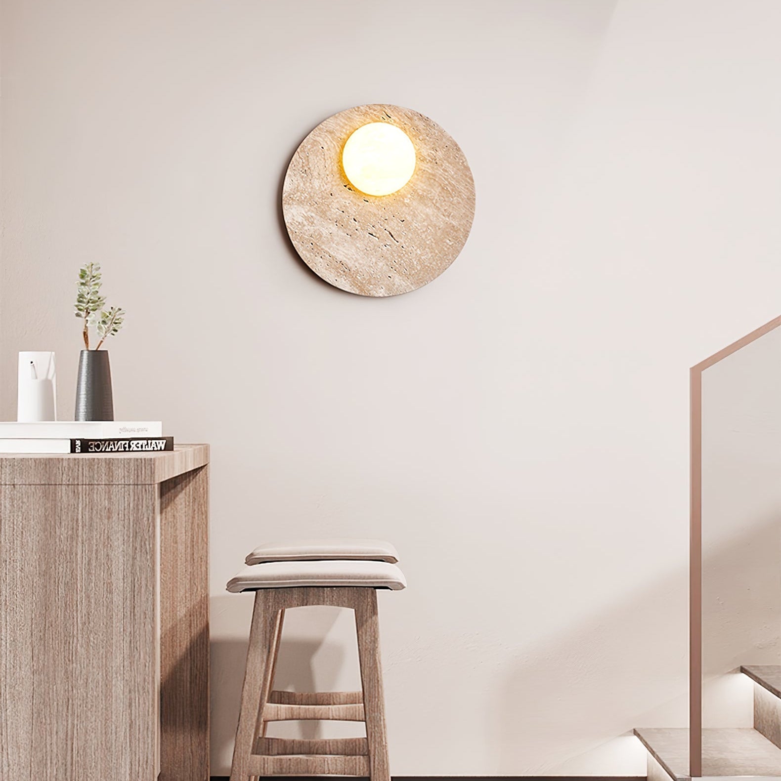 Vizoriel Travertine Wall Light - Blowlighting