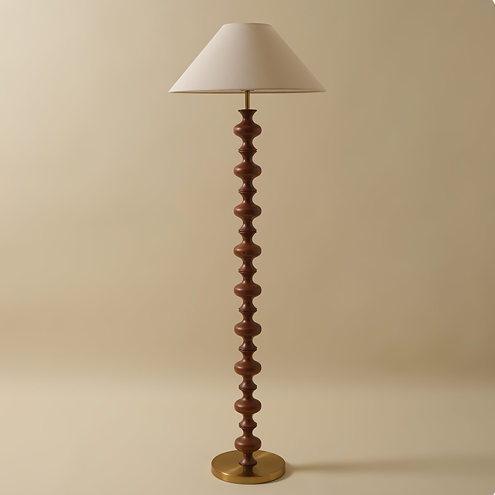 Sculpted Rhythm Wood Floor Lamp - Blowlighting