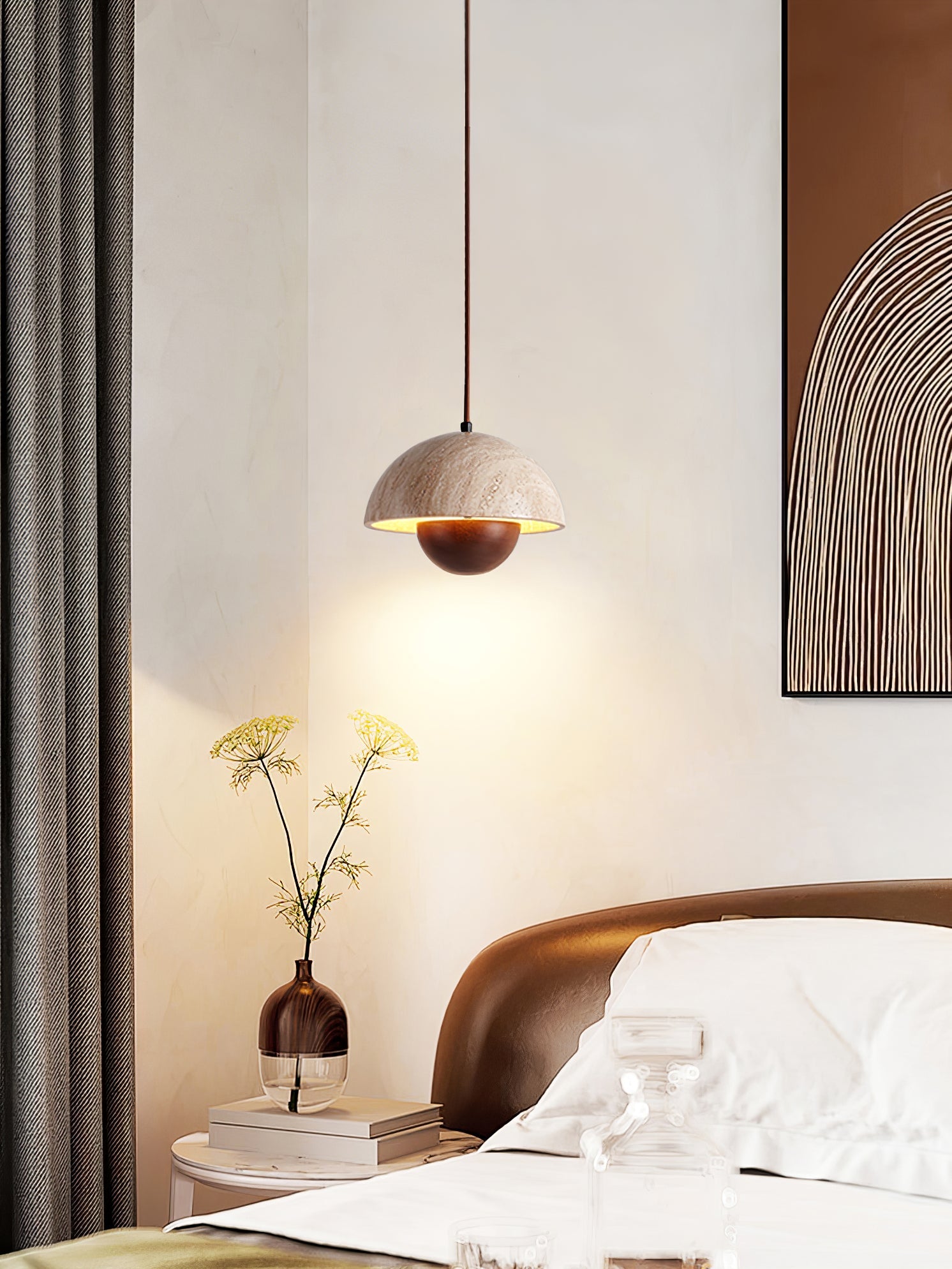 Ersile Travertine Pendant Light - Blowlighting