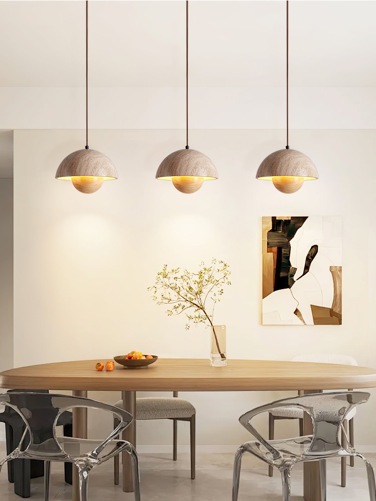 Ersile Travertine Pendant Light - Blowlighting