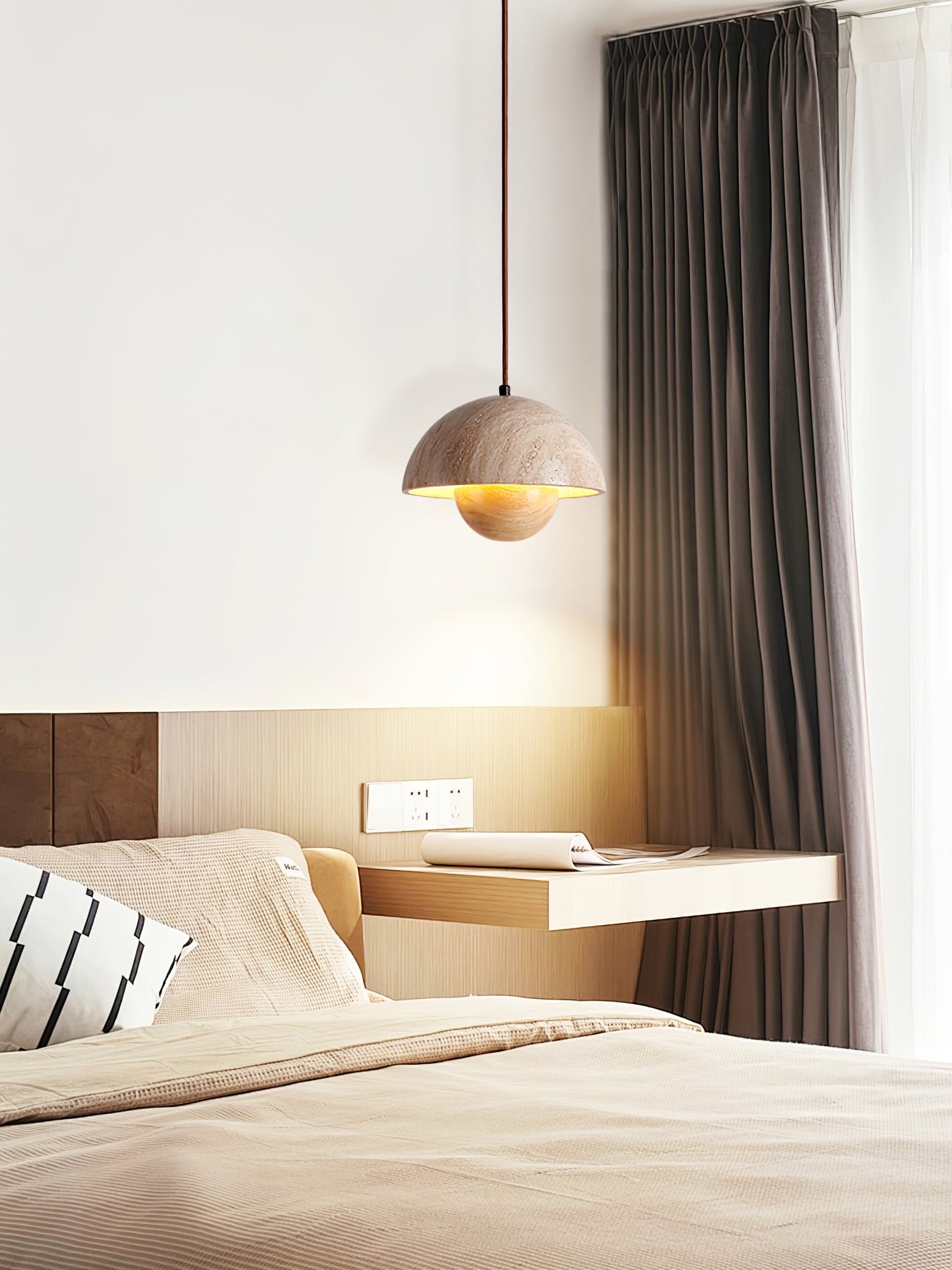 Ersile Travertine Pendant Light - Blowlighting