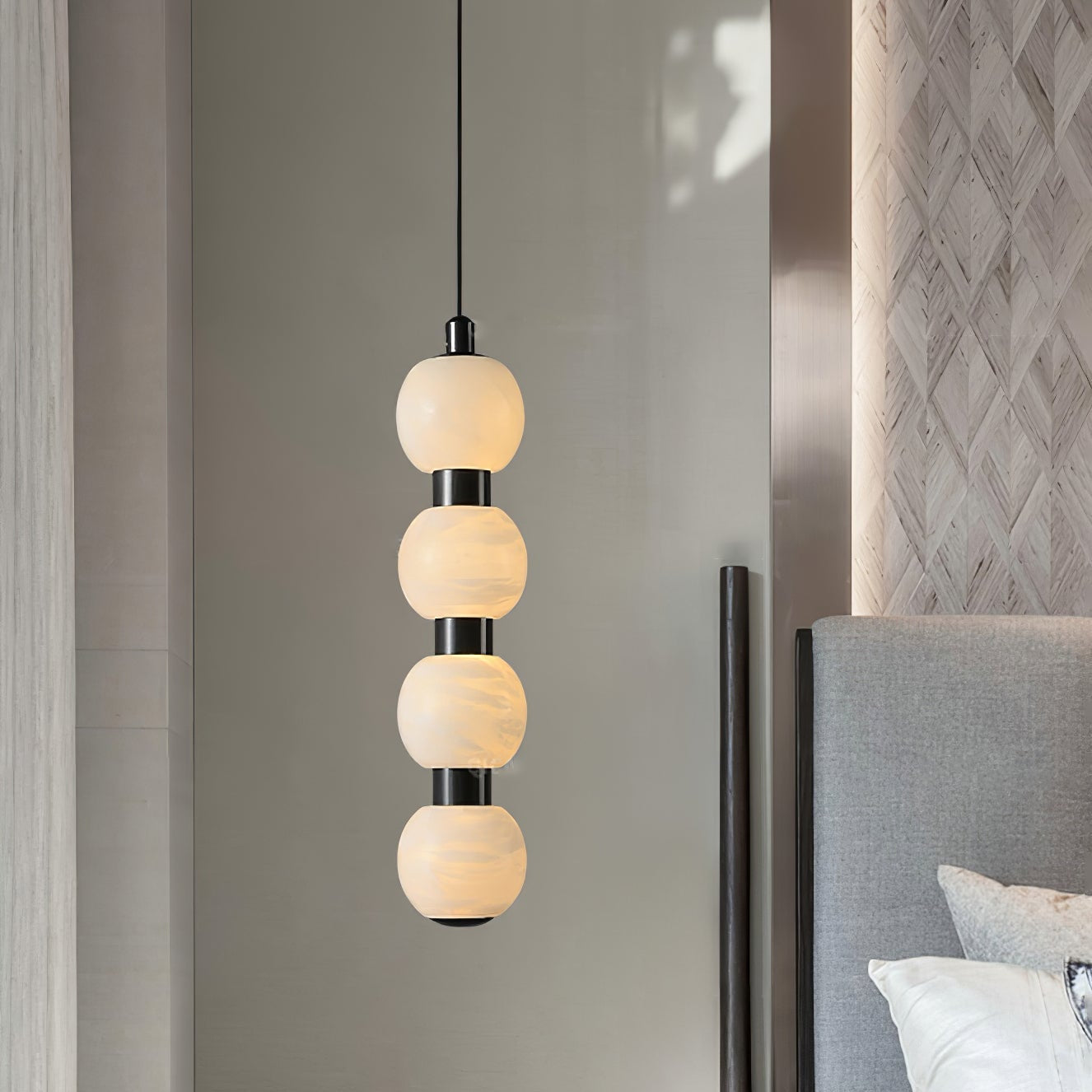 Lyra Modern Alabaster Pendant Light - Blowlighting