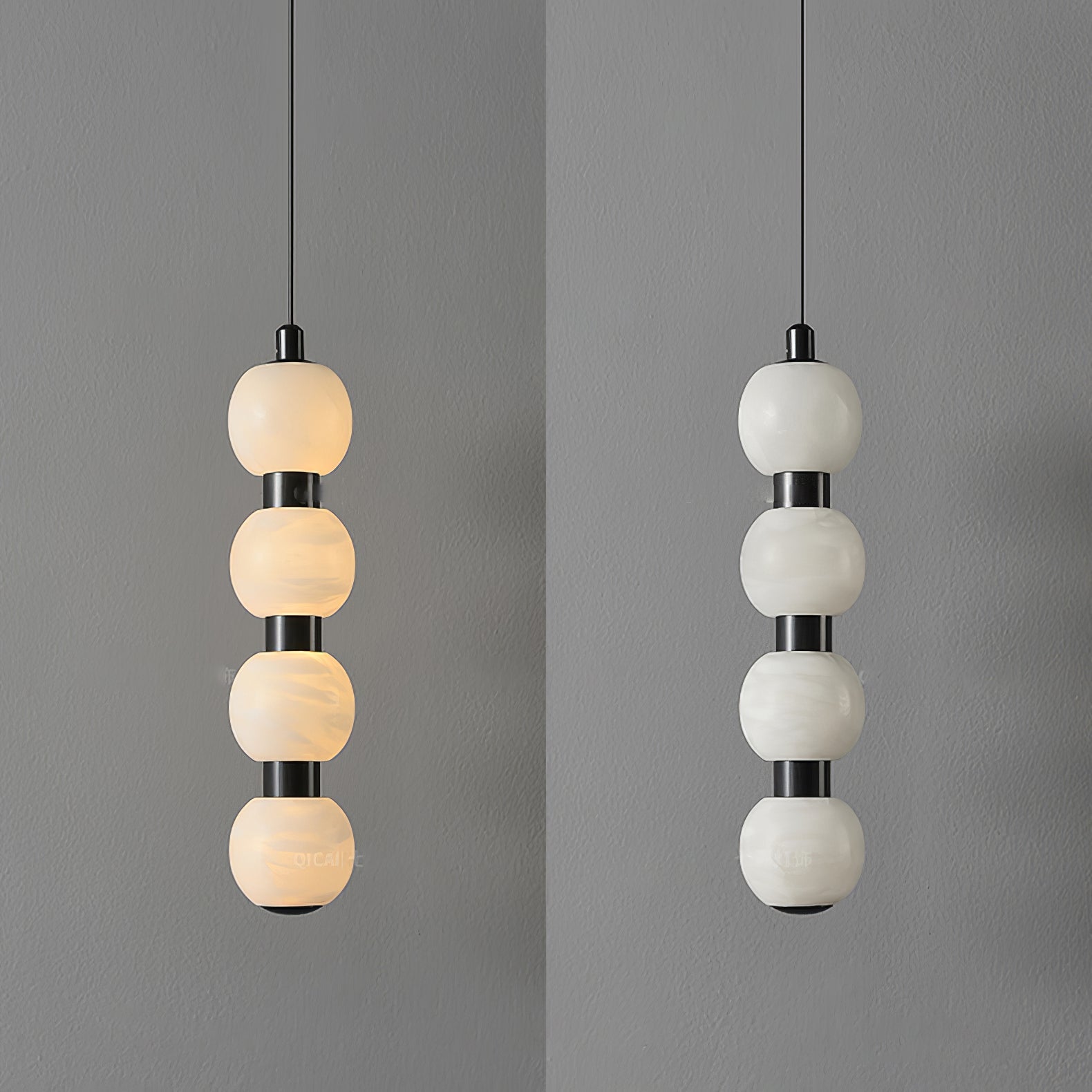 Lyra Modern Alabaster Pendant Light - Blowlighting