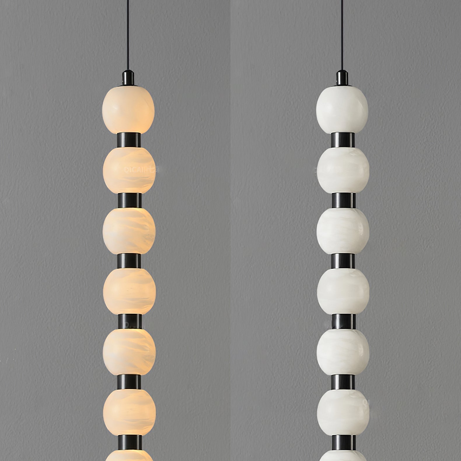 Lyra Modern Alabaster Pendant Light - Blowlighting